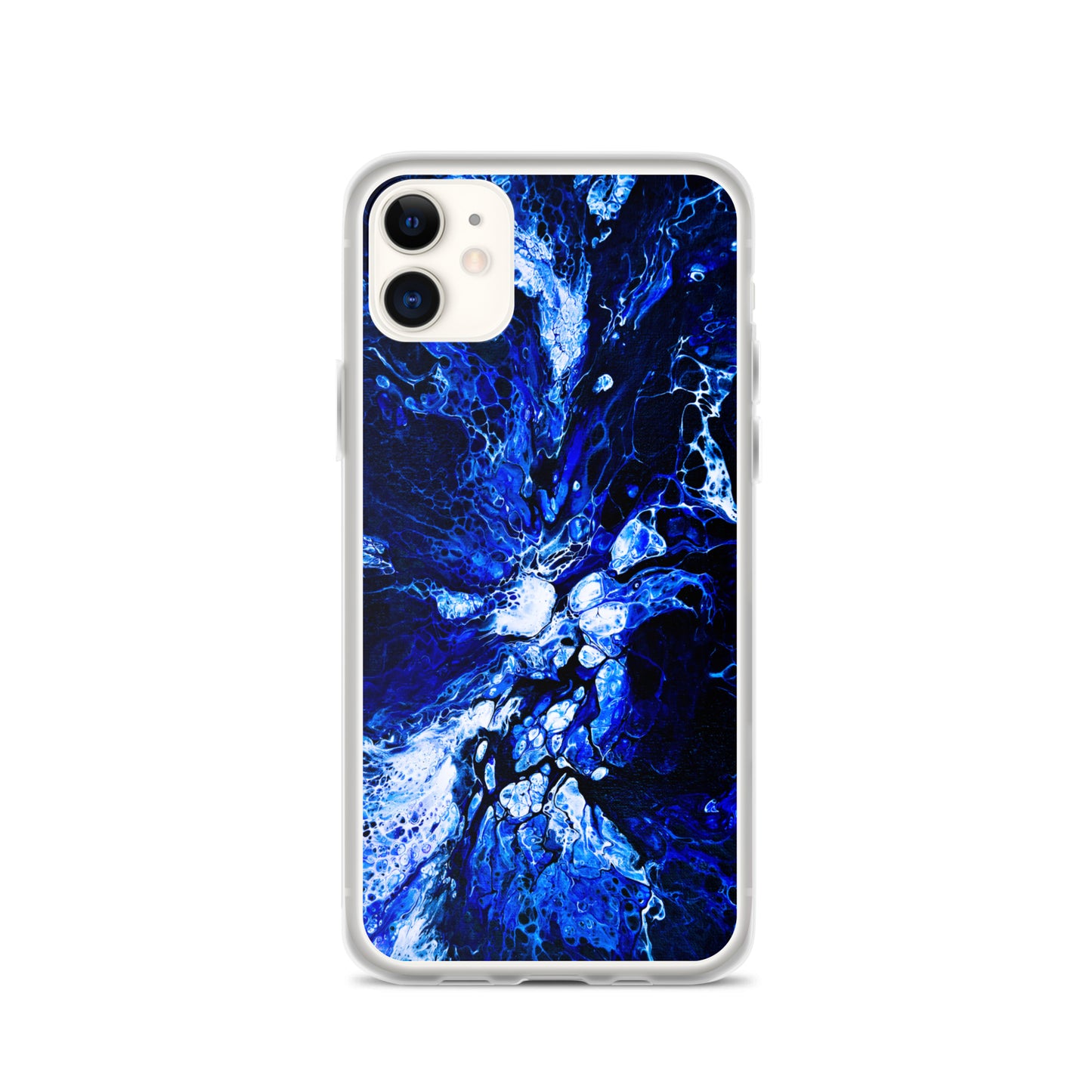 NightOwl Studio Custom Phone Case Compatible with iPhone, Ultra Slim Cover with Heavy Duty Scratch Resistant Shockproof Protection, Blue Burst