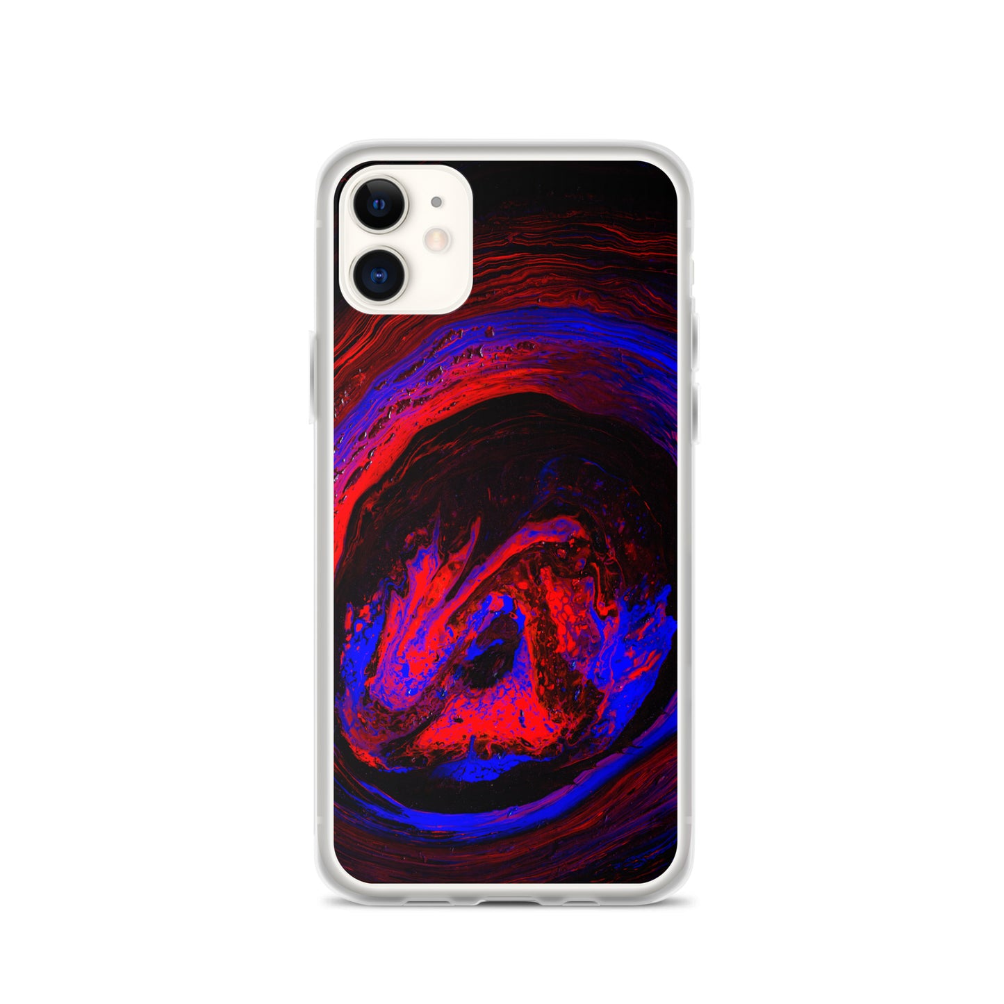 NightOwl Studio Custom Phone Case Compatible with iPhone, Ultra Slim Cover with Heavy Duty Scratch Resistant Shockproof Protection, Red Vortex