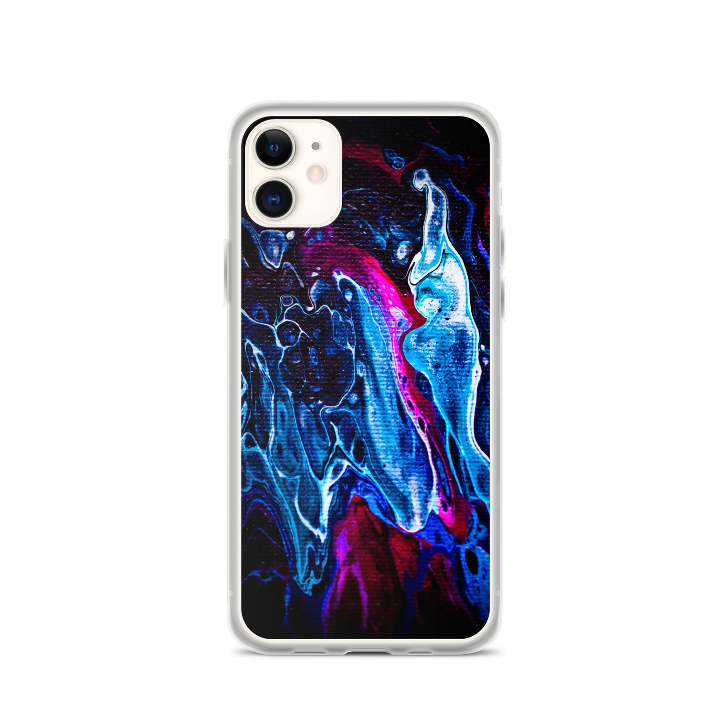 NightOwl Studio Custom Phone Case Compatible with iPhone, Ultra Slim Cover with Heavy Duty Scratch Resistant Protection, Blue Liquid