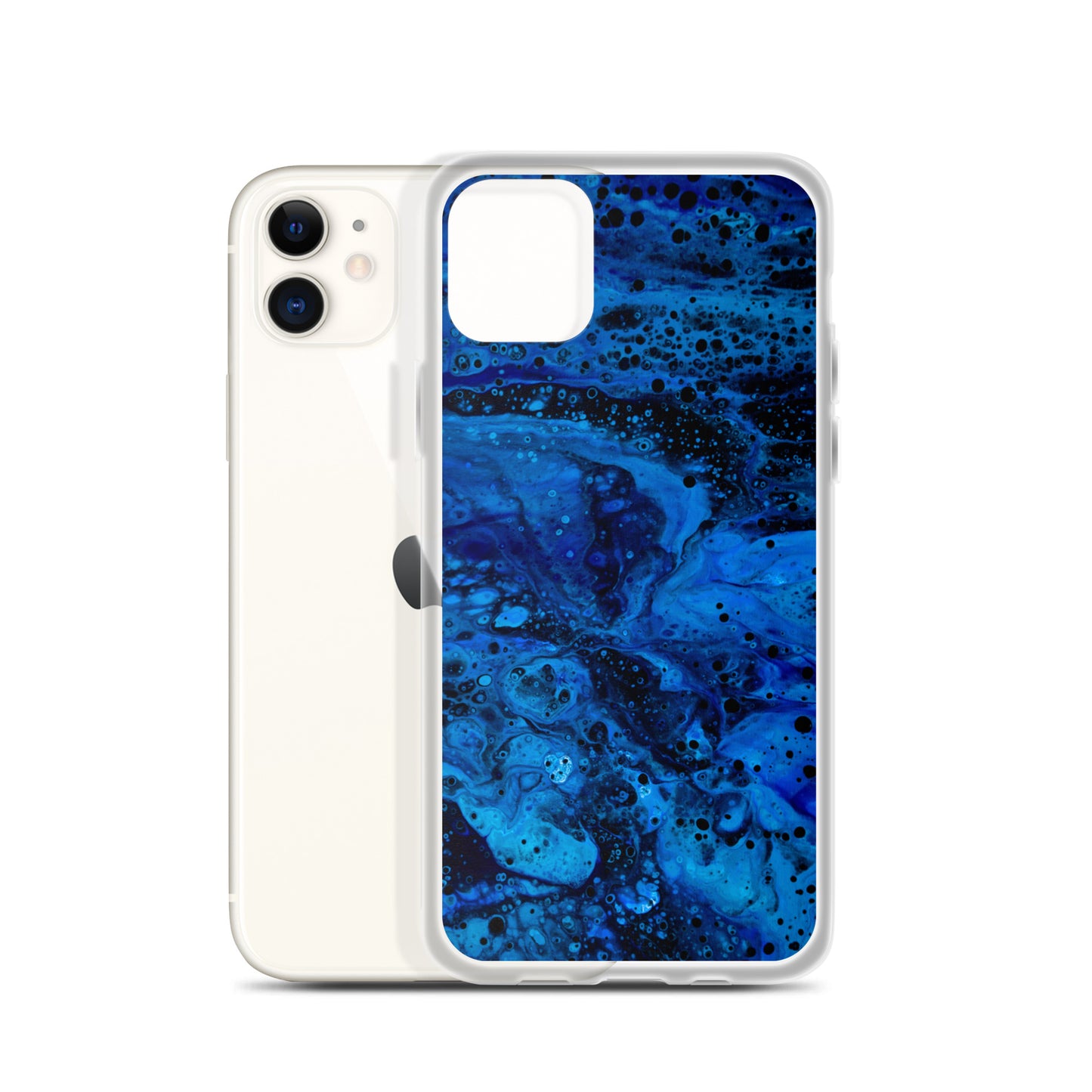 NightOwl Studio Custom Phone Case Compatible with iPhone, Ultra Slim Cover with Heavy Duty Scratch Resistant Shockproof Protection, Blue Abyss