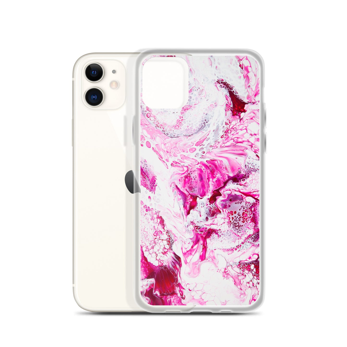 NightOwl Studio Custom Phone Case Compatible with iPhone, Ultra Slim Cover with Heavy Duty Scratch Resistant Shockproof Protection, Pink Distortion