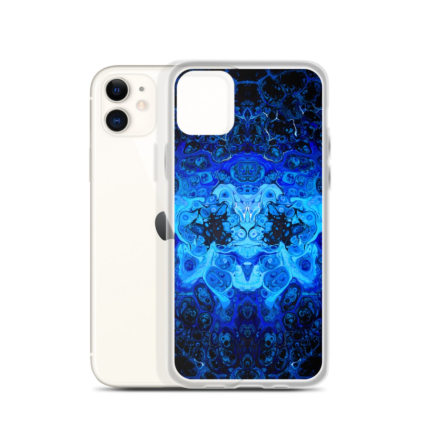 NightOwl Studio Custom Phone Case Compatible with iPhone, Ultra Slim Cover with Heavy Duty Scratch Resistant Shockproof Protection, Blue Bliss