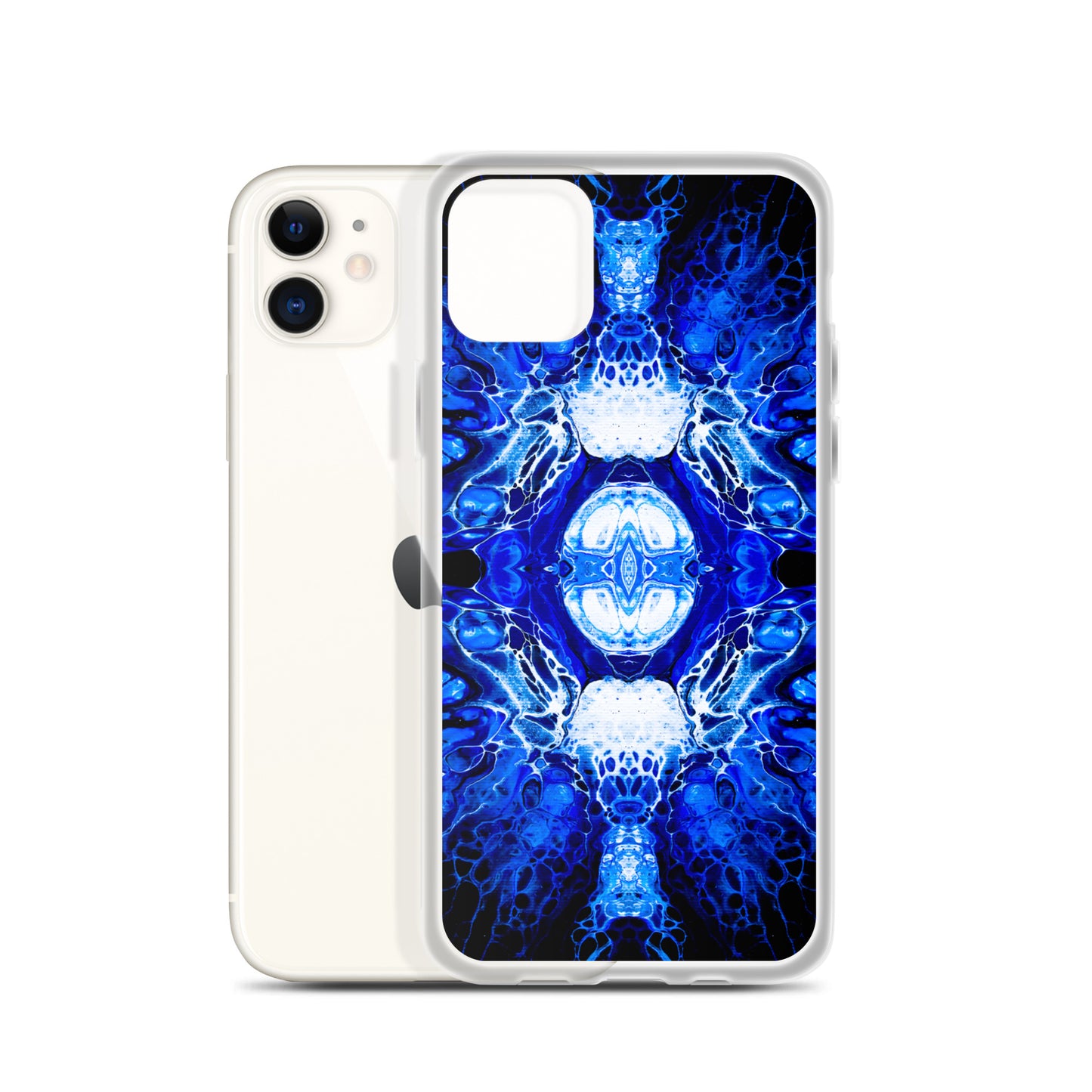 NightOwl Studio Custom Phone Case Compatible with iPhone, Ultra Slim Cover with Heavy Duty Scratch Resistant Shockproof Protection, Blue Nucleus