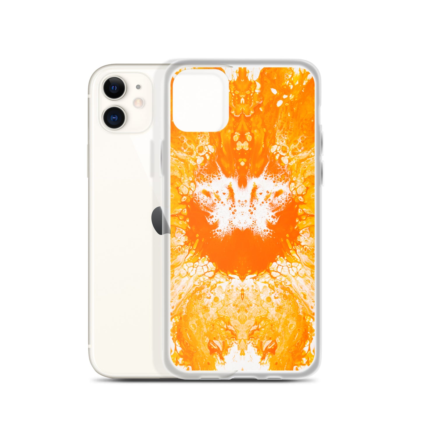 NightOwl Studio Custom Phone Case Compatible with iPhone, Ultra Slim Cover with Heavy Duty Scratch Resistant Shockproof Protection, Naranja