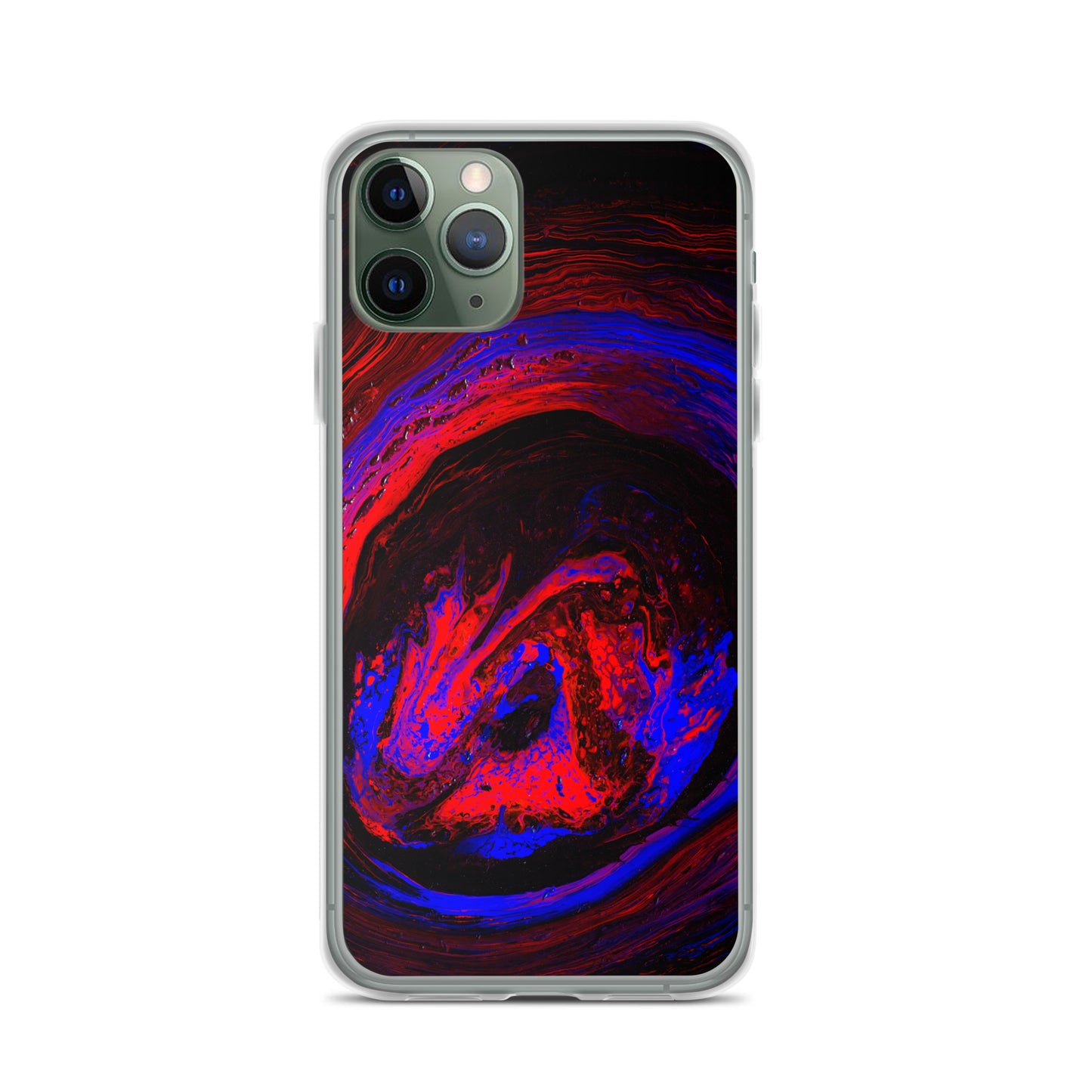 NightOwl Studio Custom Phone Case Compatible with iPhone, Ultra Slim Cover with Heavy Duty Scratch Resistant Shockproof Protection, Red Vortex