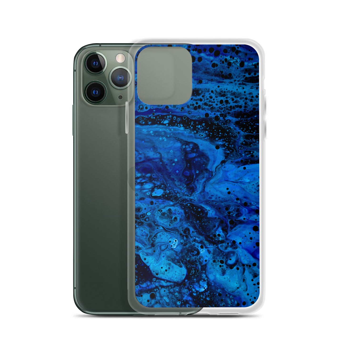 NightOwl Studio Custom Phone Case Compatible with iPhone, Ultra Slim Cover with Heavy Duty Scratch Resistant Shockproof Protection, Blue Abyss