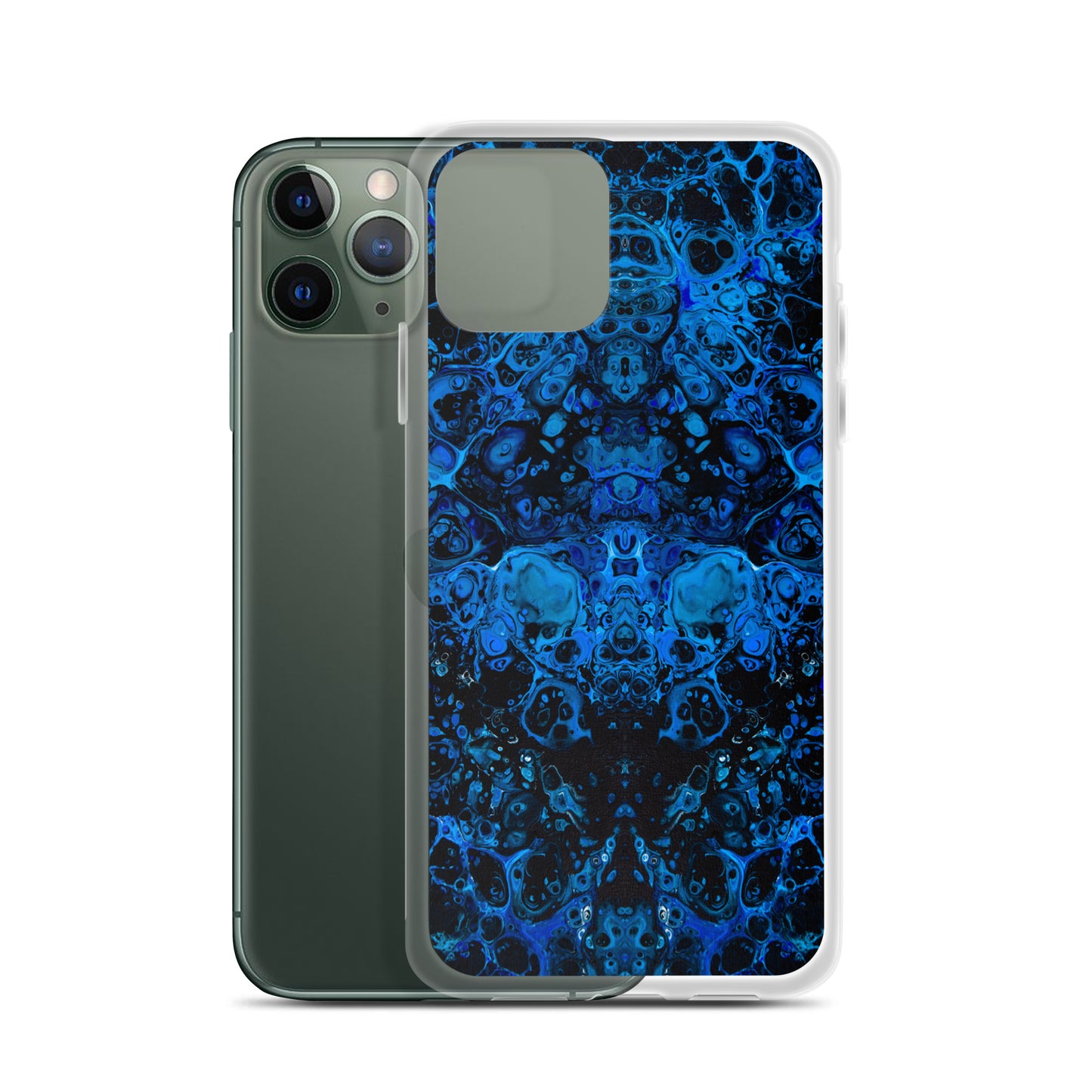 NightOwl Studio Custom Phone Case Compatible with iPhone, Ultra Slim Cover with Heavy Duty Scratch Resistant Shockproof Protection, Azul