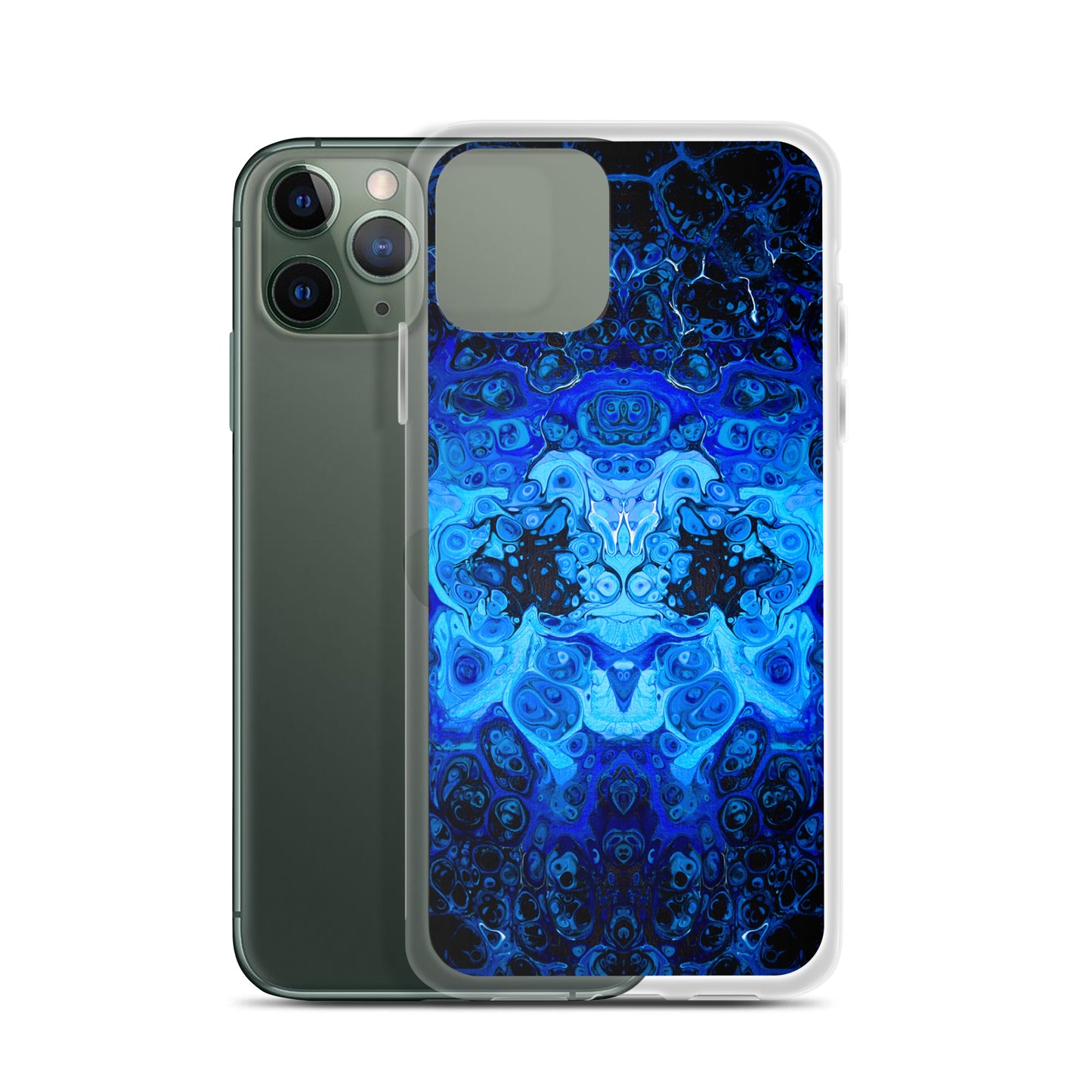 NightOwl Studio Custom Phone Case Compatible with iPhone, Ultra Slim Cover with Heavy Duty Scratch Resistant Shockproof Protection, Blue Bliss