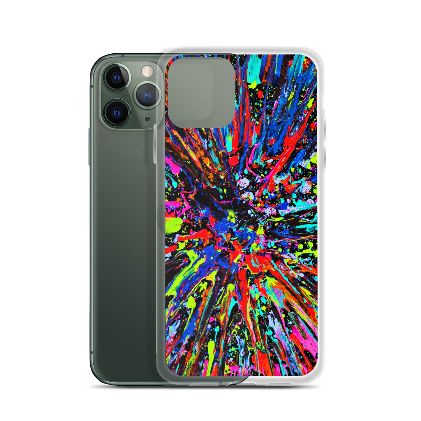 NightOwl Studio Custom Phone Case Compatible with iPhone, Ultra Slim Cover with Heavy Duty Scratch Resistant Shockproof Protection, Splatter