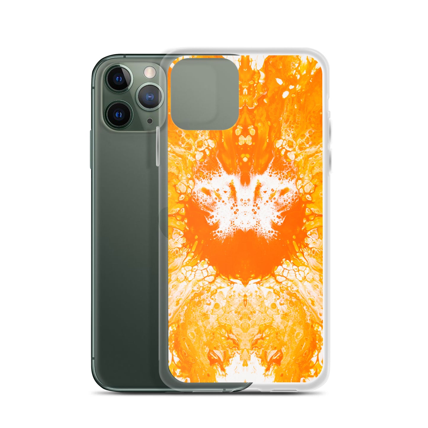 NightOwl Studio Custom Phone Case Compatible with iPhone, Ultra Slim Cover with Heavy Duty Scratch Resistant Shockproof Protection, Naranja