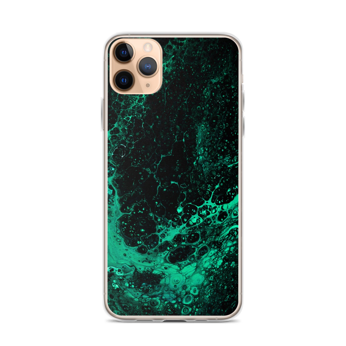 NightOwl Studio Custom Phone Case Compatible with iPhone, Ultra Slim Cover with Heavy Duty Scratch Resistant Shockproof Protection, Green Tide