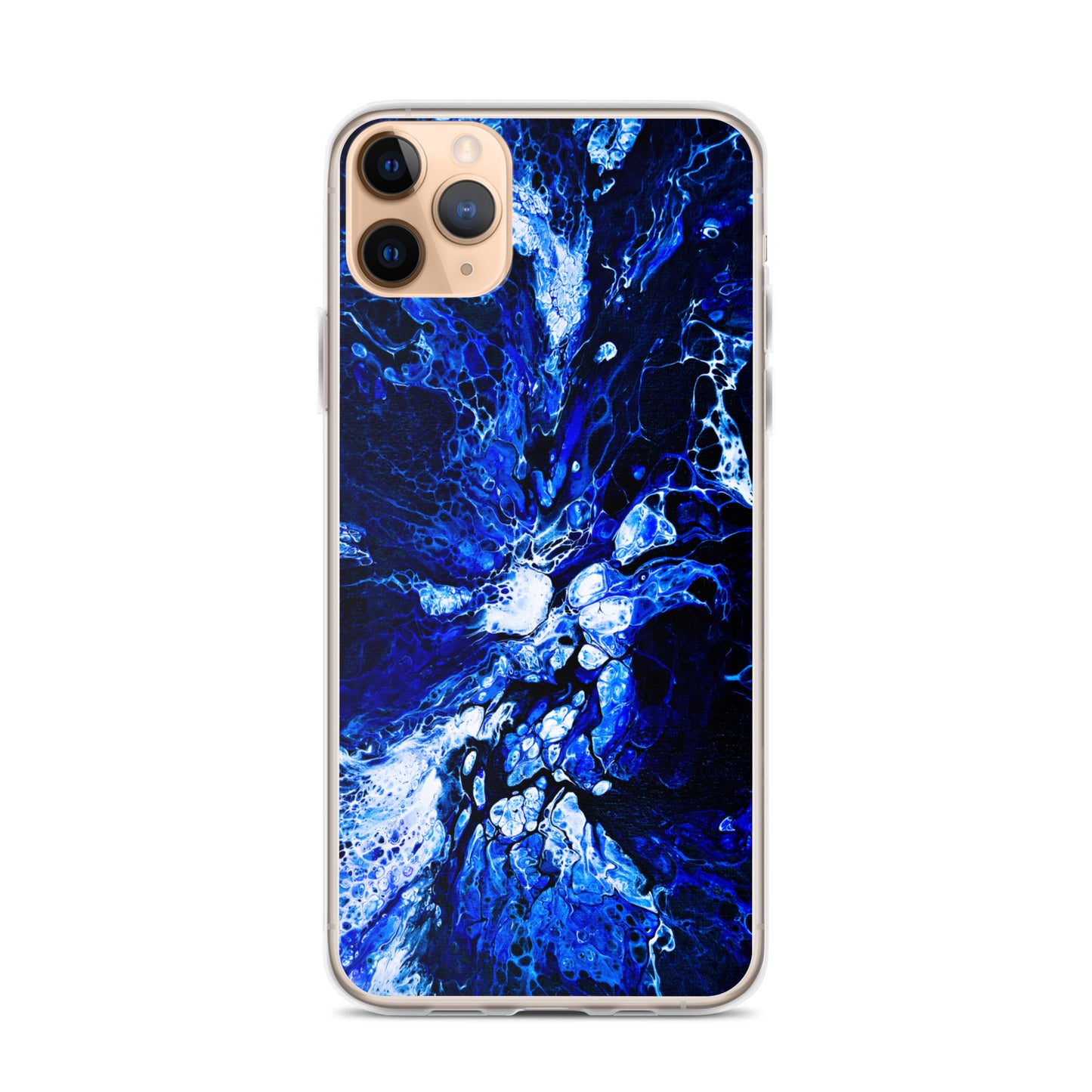 NightOwl Studio Custom Phone Case Compatible with iPhone, Ultra Slim Cover with Heavy Duty Scratch Resistant Shockproof Protection, Blue Burst