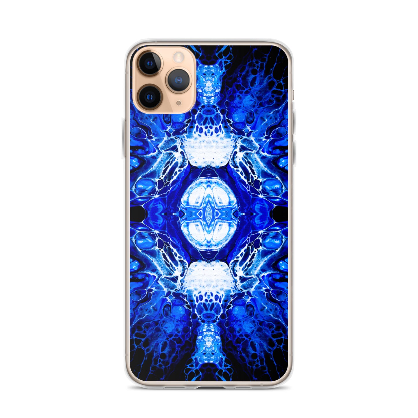 NightOwl Studio Custom Phone Case Compatible with iPhone, Ultra Slim Cover with Heavy Duty Scratch Resistant Shockproof Protection, Blue Nucleus