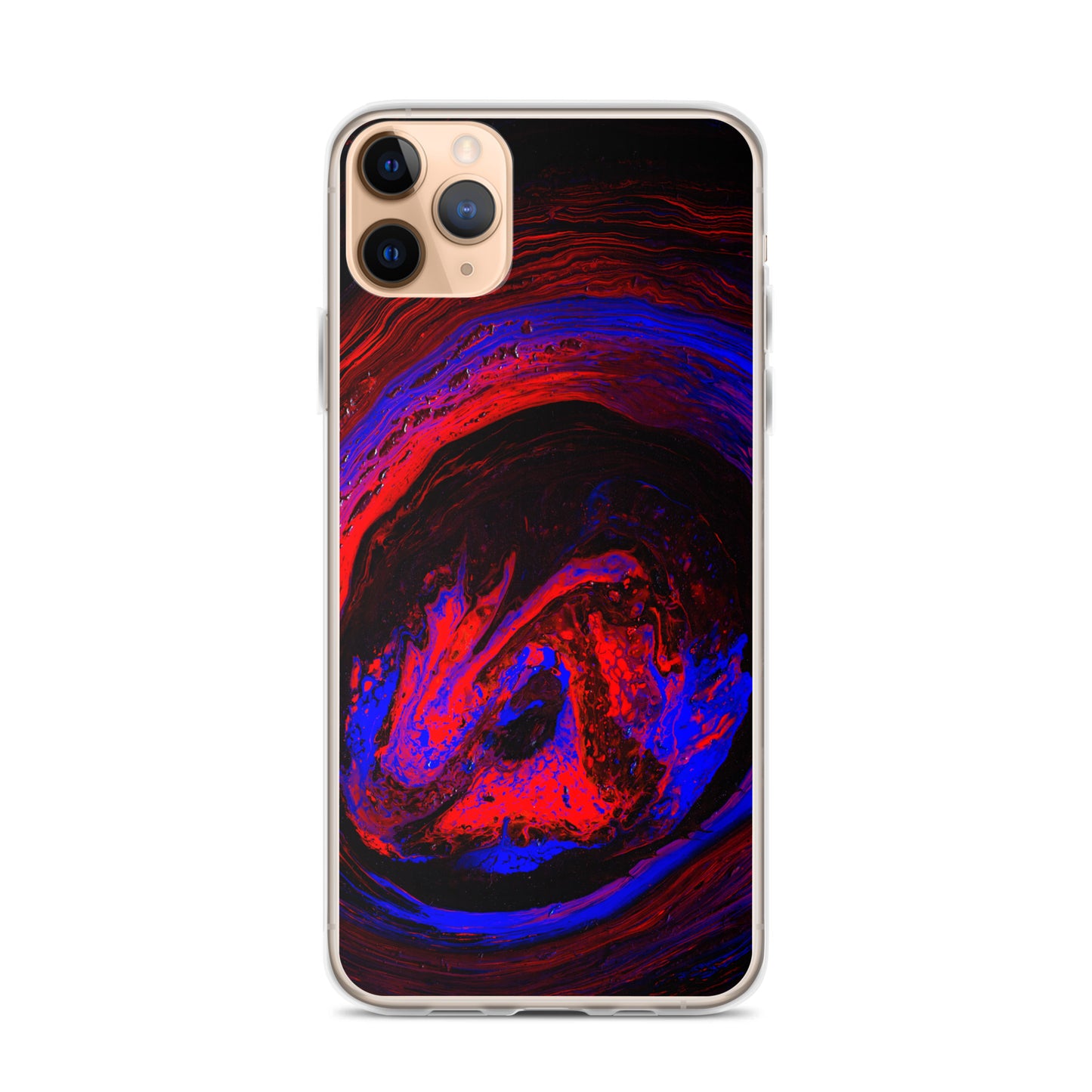 NightOwl Studio Custom Phone Case Compatible with iPhone, Ultra Slim Cover with Heavy Duty Scratch Resistant Shockproof Protection, Red Vortex