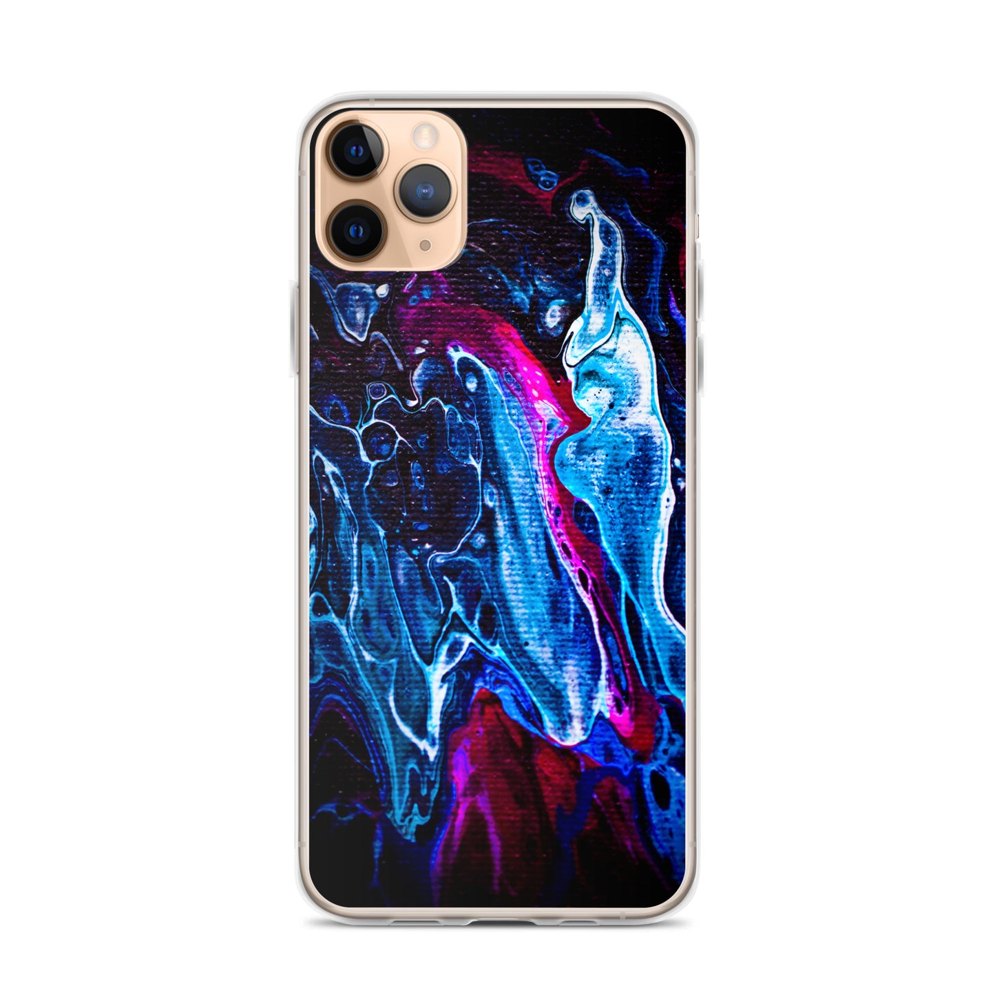 NightOwl Studio Custom Phone Case Compatible with iPhone, Ultra Slim Cover with Heavy Duty Scratch Resistant Protection, Blue Liquid