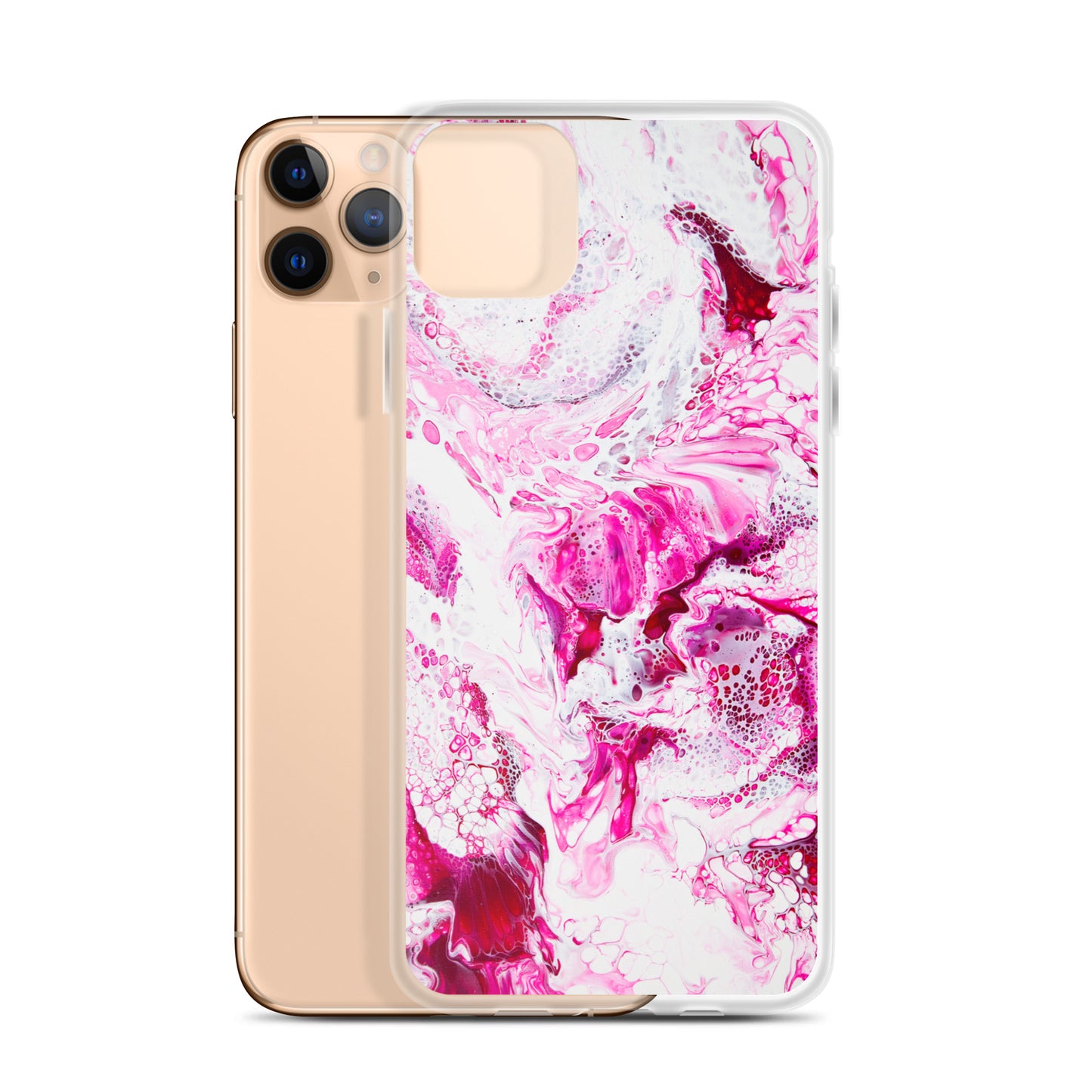 NightOwl Studio Custom Phone Case Compatible with iPhone, Ultra Slim Cover with Heavy Duty Scratch Resistant Shockproof Protection, Pink Distortion