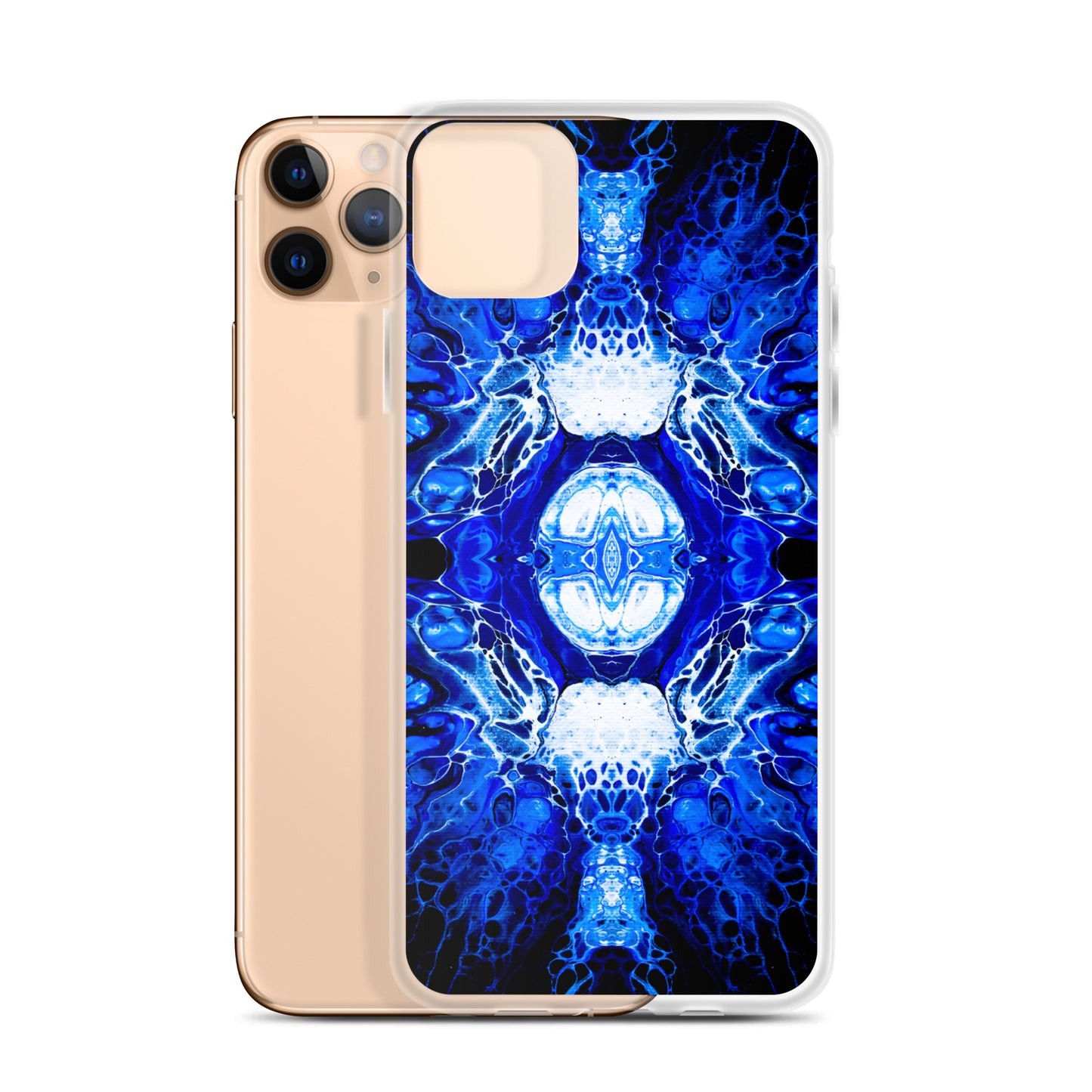 NightOwl Studio Custom Phone Case Compatible with iPhone, Ultra Slim Cover with Heavy Duty Scratch Resistant Shockproof Protection, Blue Nucleus