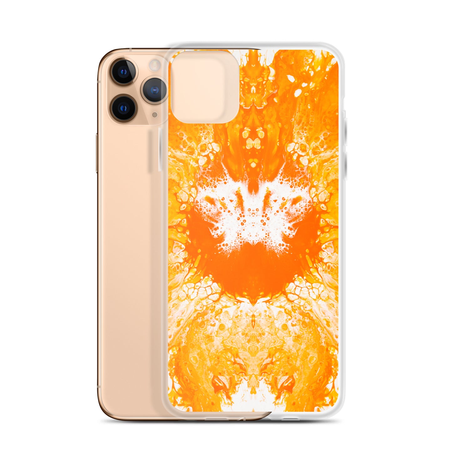 NightOwl Studio Custom Phone Case Compatible with iPhone, Ultra Slim Cover with Heavy Duty Scratch Resistant Shockproof Protection, Naranja