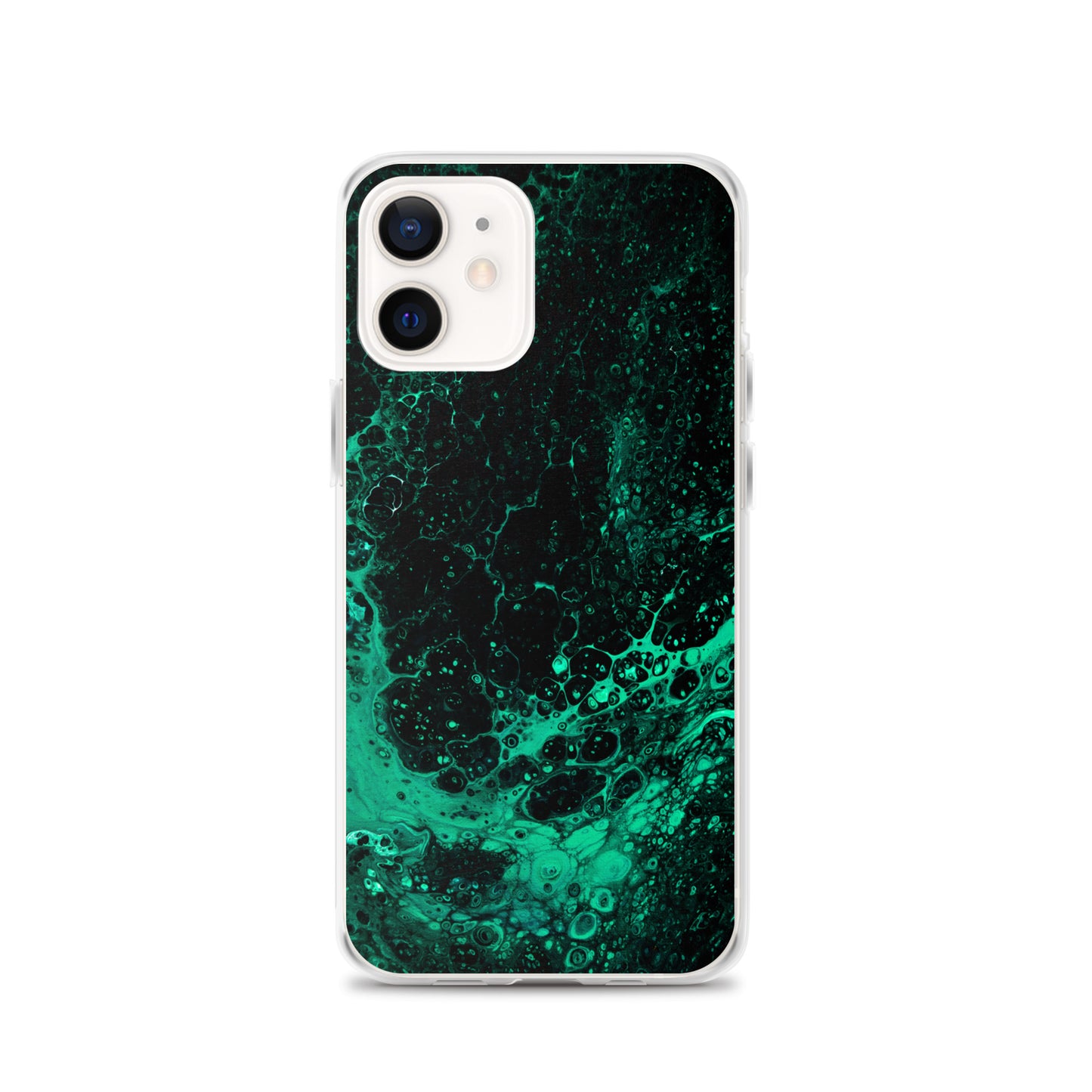 NightOwl Studio Custom Phone Case Compatible with iPhone, Ultra Slim Cover with Heavy Duty Scratch Resistant Shockproof Protection, Green Tide