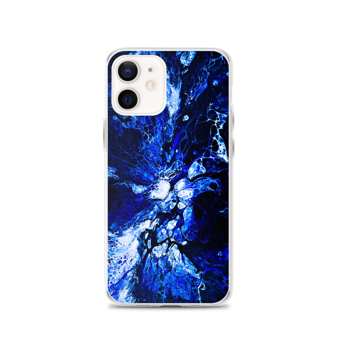 NightOwl Studio Custom Phone Case Compatible with iPhone, Ultra Slim Cover with Heavy Duty Scratch Resistant Shockproof Protection, Blue Burst