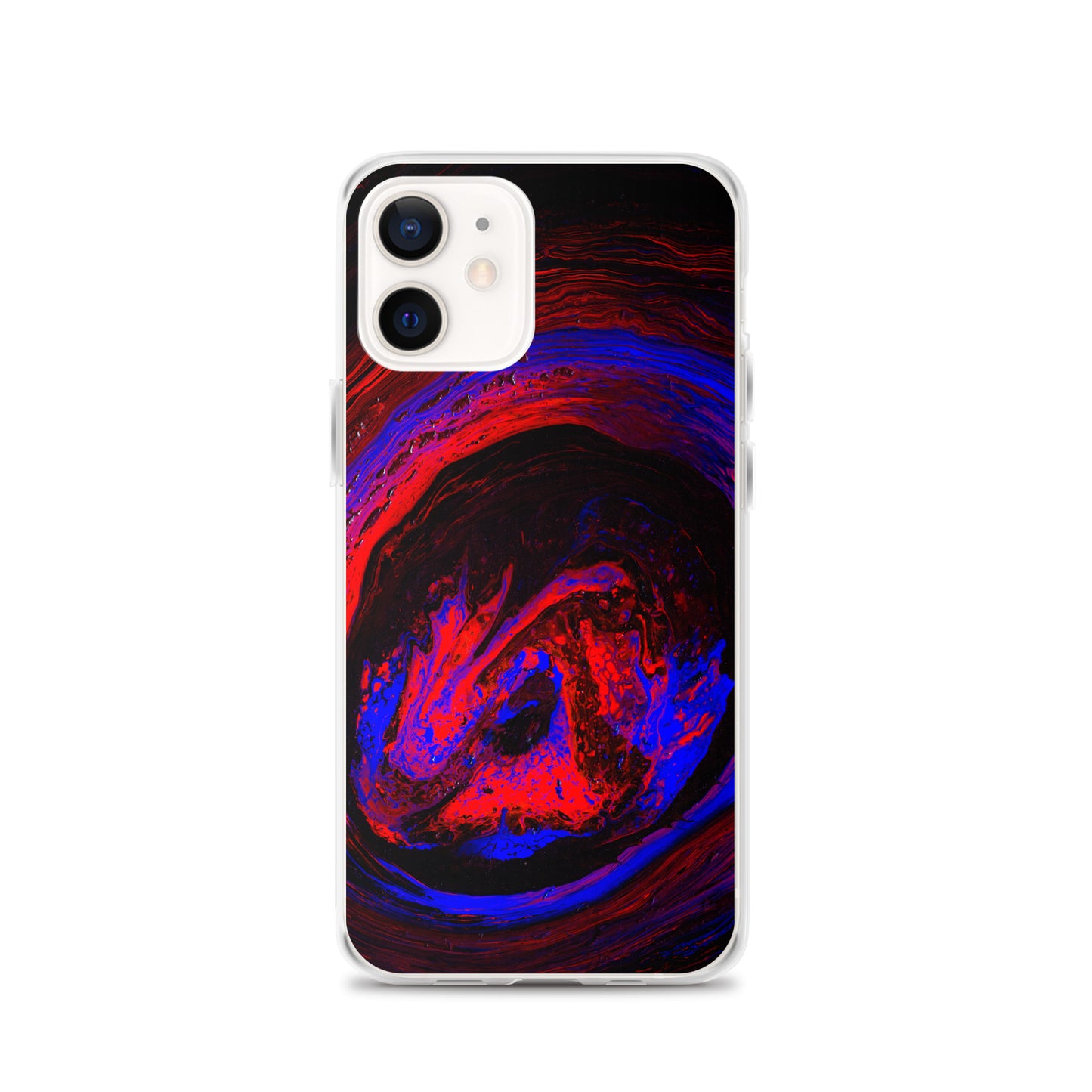 NightOwl Studio Custom Phone Case Compatible with iPhone, Ultra Slim Cover with Heavy Duty Scratch Resistant Shockproof Protection, Red Vortex