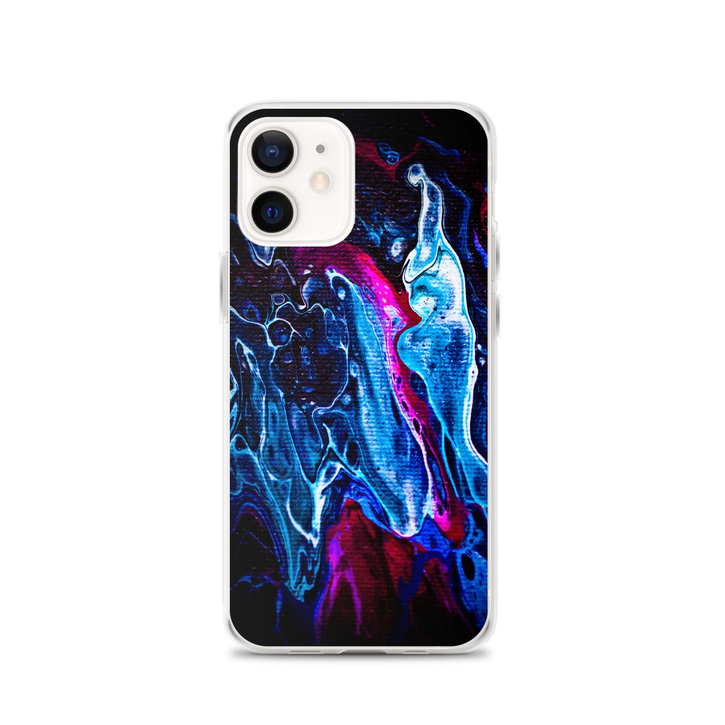 NightOwl Studio Custom Phone Case Compatible with iPhone, Ultra Slim Cover with Heavy Duty Scratch Resistant Protection, Blue Liquid