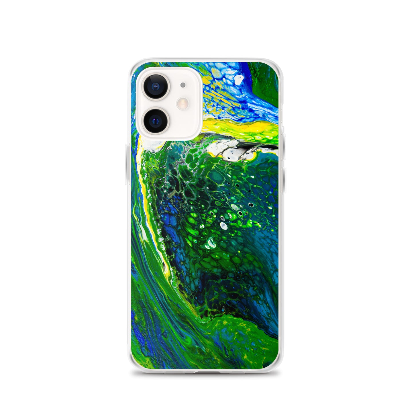 NightOwl Studio Custom Phone Case Compatible with iPhone, Ultra Slim Cover with Heavy Duty Scratch Resistant Shockproof Protection, Green Stream