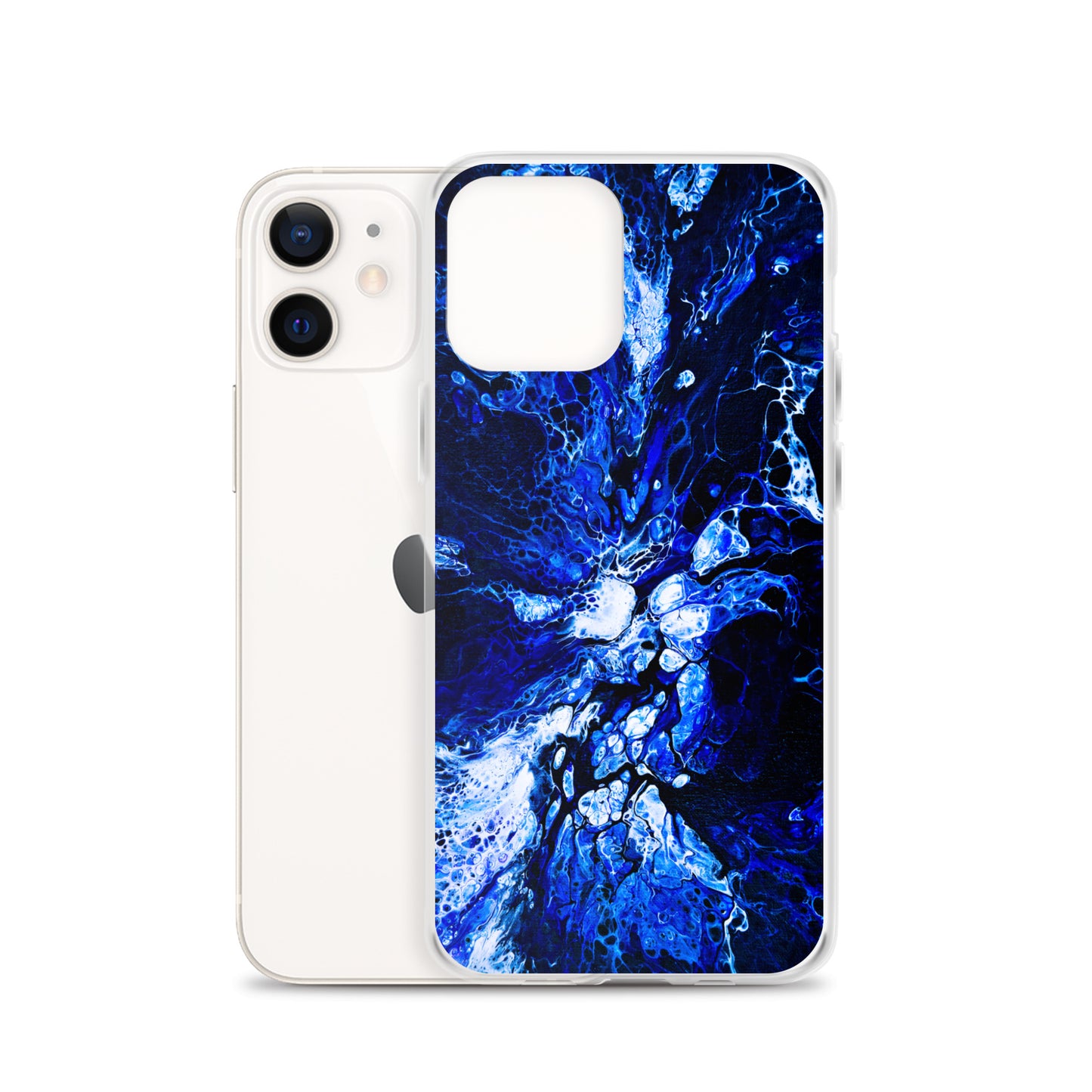 NightOwl Studio Custom Phone Case Compatible with iPhone, Ultra Slim Cover with Heavy Duty Scratch Resistant Shockproof Protection, Blue Burst