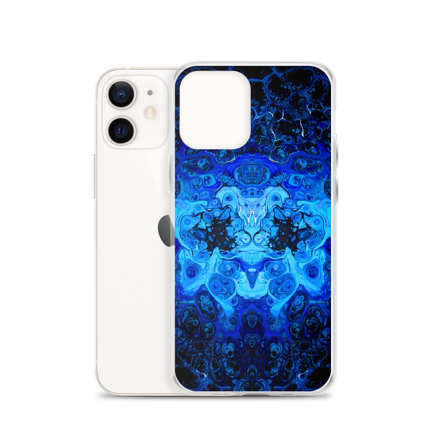 NightOwl Studio Custom Phone Case Compatible with iPhone, Ultra Slim Cover with Heavy Duty Scratch Resistant Shockproof Protection, Blue Bliss