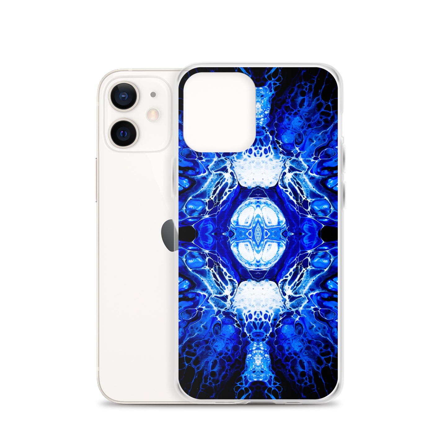 NightOwl Studio Custom Phone Case Compatible with iPhone, Ultra Slim Cover with Heavy Duty Scratch Resistant Shockproof Protection, Blue Nucleus