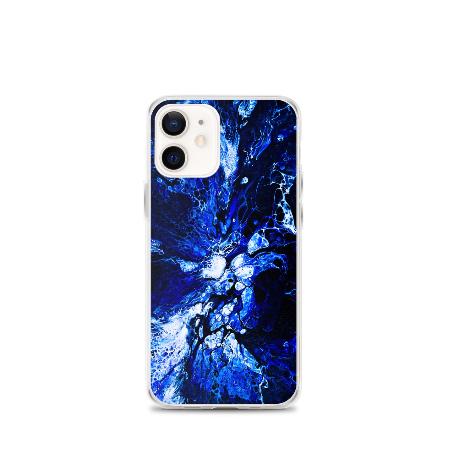 NightOwl Studio Custom Phone Case Compatible with iPhone, Ultra Slim Cover with Heavy Duty Scratch Resistant Shockproof Protection, Blue Burst