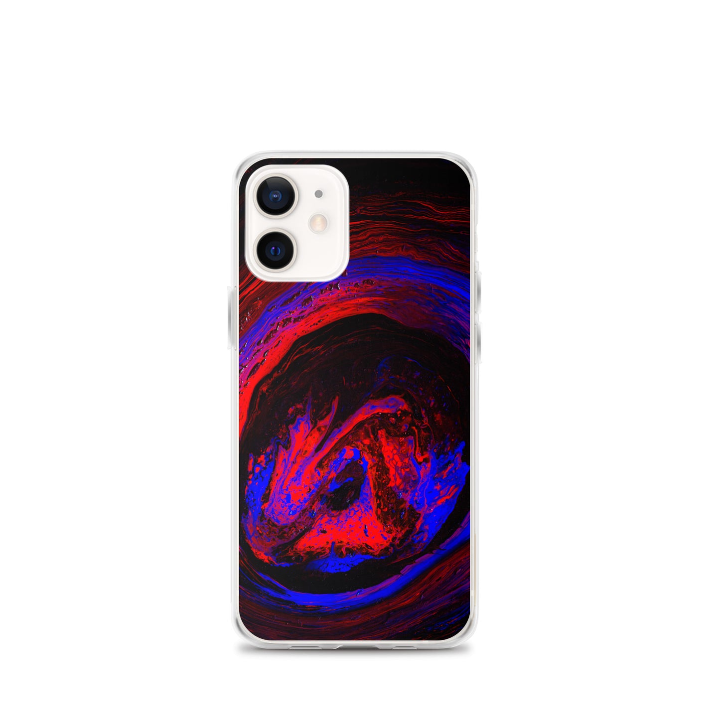 NightOwl Studio Custom Phone Case Compatible with iPhone, Ultra Slim Cover with Heavy Duty Scratch Resistant Shockproof Protection, Red Vortex