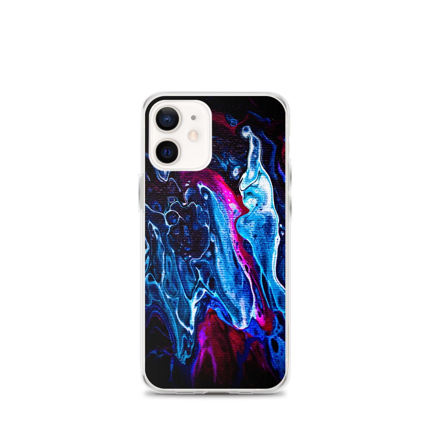 NightOwl Studio Custom Phone Case Compatible with iPhone, Ultra Slim Cover with Heavy Duty Scratch Resistant Protection, Blue Liquid