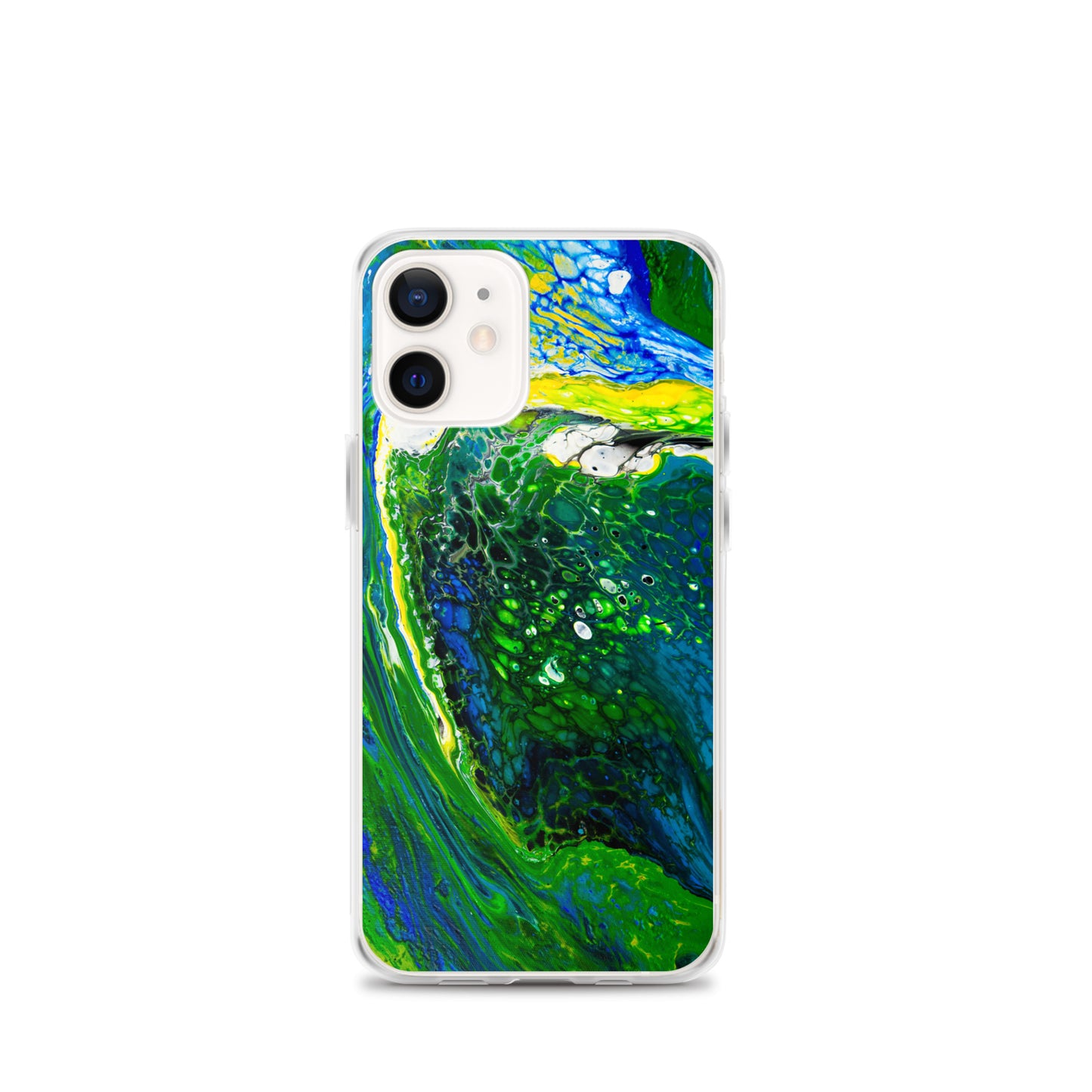 NightOwl Studio Custom Phone Case Compatible with iPhone, Ultra Slim Cover with Heavy Duty Scratch Resistant Shockproof Protection, Green Stream