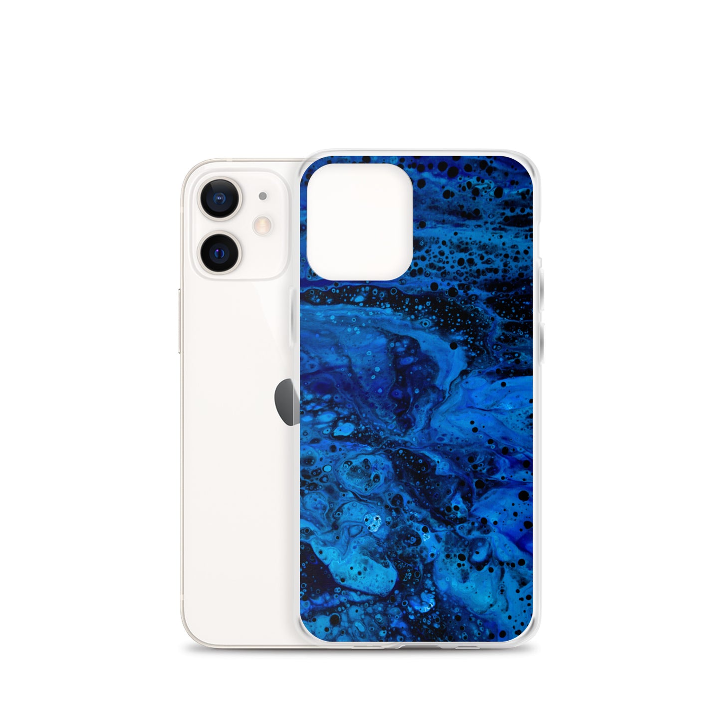 NightOwl Studio Custom Phone Case Compatible with iPhone, Ultra Slim Cover with Heavy Duty Scratch Resistant Shockproof Protection, Blue Abyss