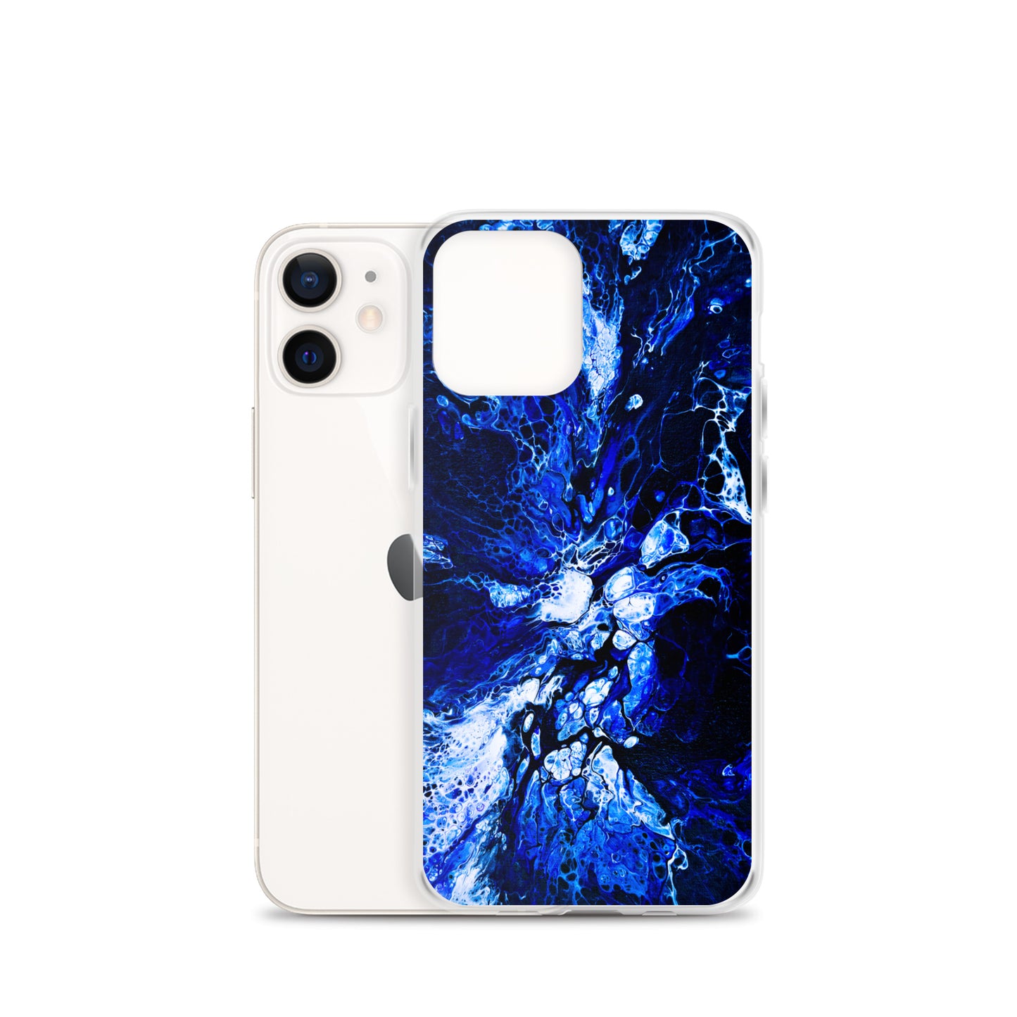 NightOwl Studio Custom Phone Case Compatible with iPhone, Ultra Slim Cover with Heavy Duty Scratch Resistant Shockproof Protection, Blue Burst