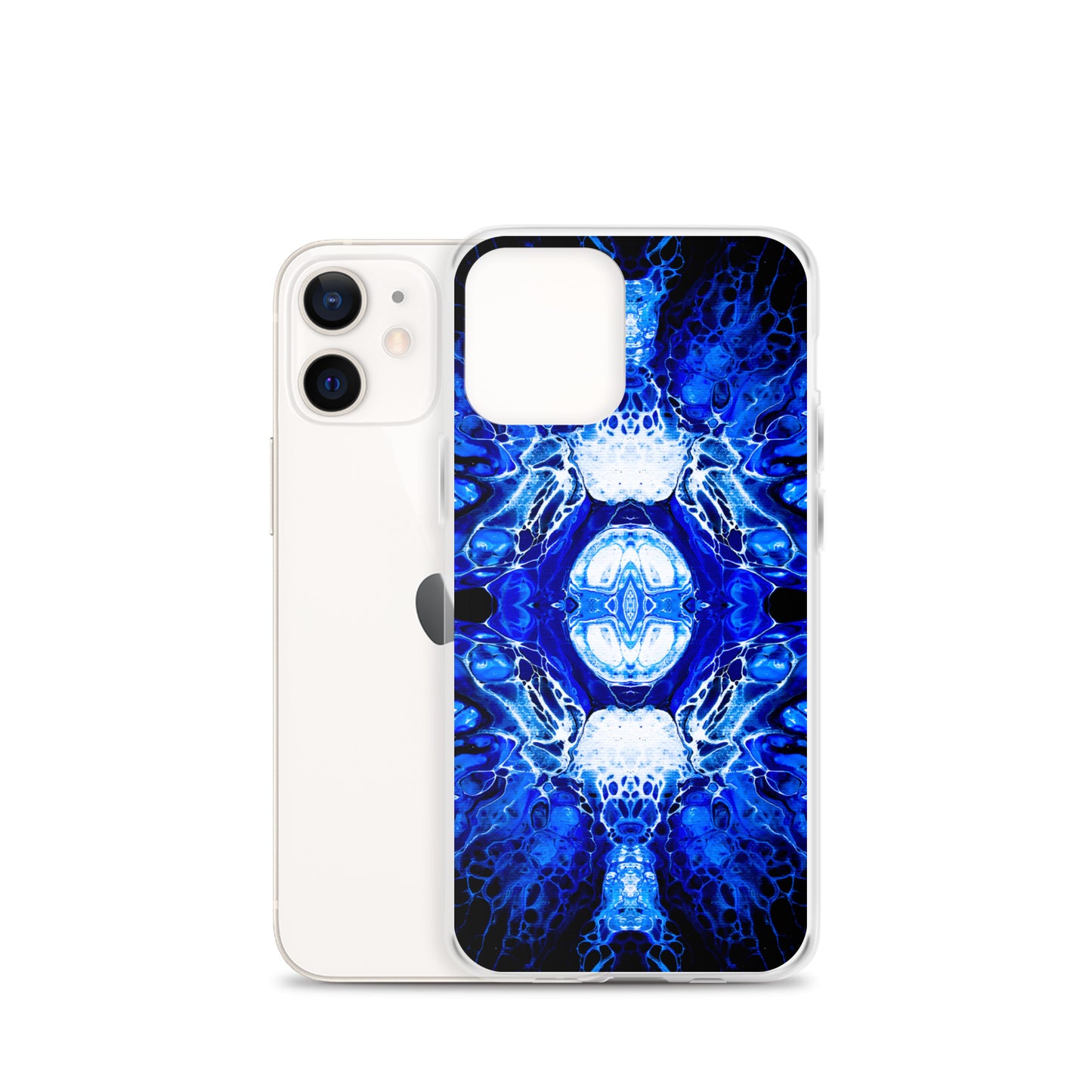 NightOwl Studio Custom Phone Case Compatible with iPhone, Ultra Slim Cover with Heavy Duty Scratch Resistant Shockproof Protection, Blue Nucleus