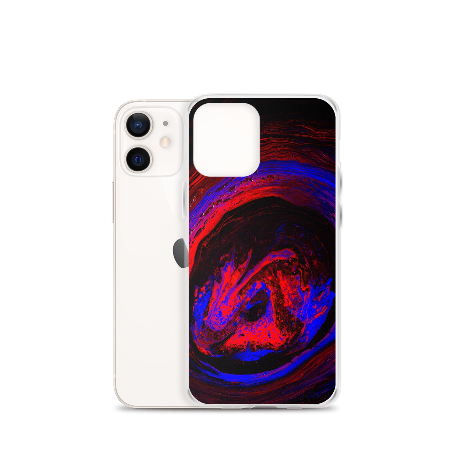 NightOwl Studio Custom Phone Case Compatible with iPhone, Ultra Slim Cover with Heavy Duty Scratch Resistant Shockproof Protection, Red Vortex