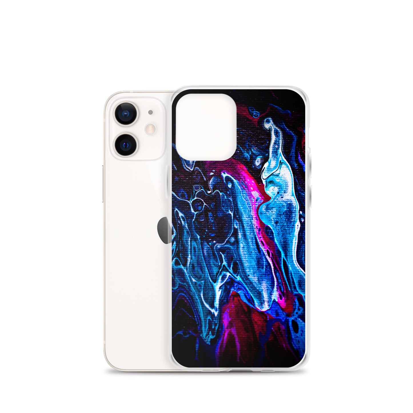 NightOwl Studio Custom Phone Case Compatible with iPhone, Ultra Slim Cover with Heavy Duty Scratch Resistant Protection, Blue Liquid