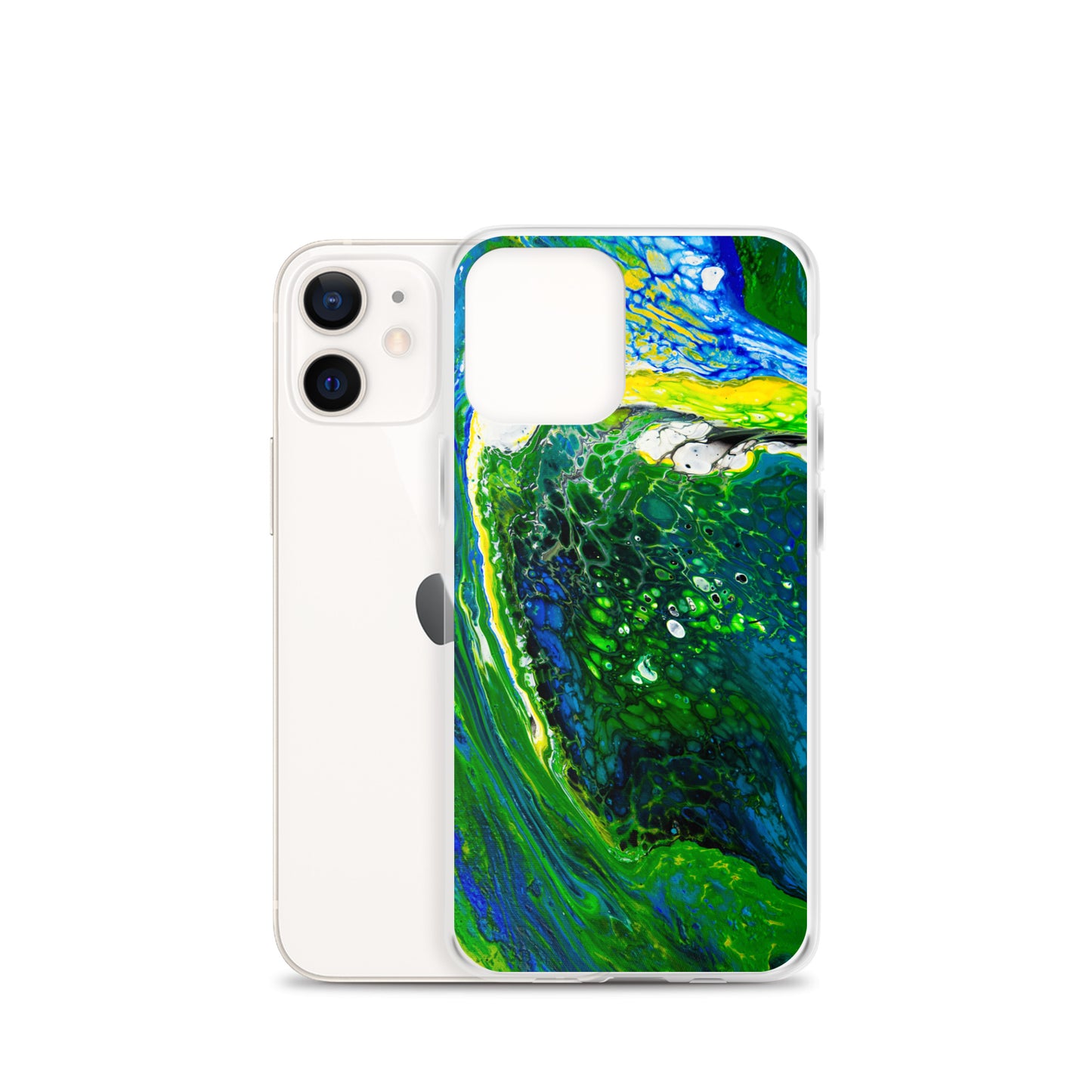 NightOwl Studio Custom Phone Case Compatible with iPhone, Ultra Slim Cover with Heavy Duty Scratch Resistant Shockproof Protection, Green Stream