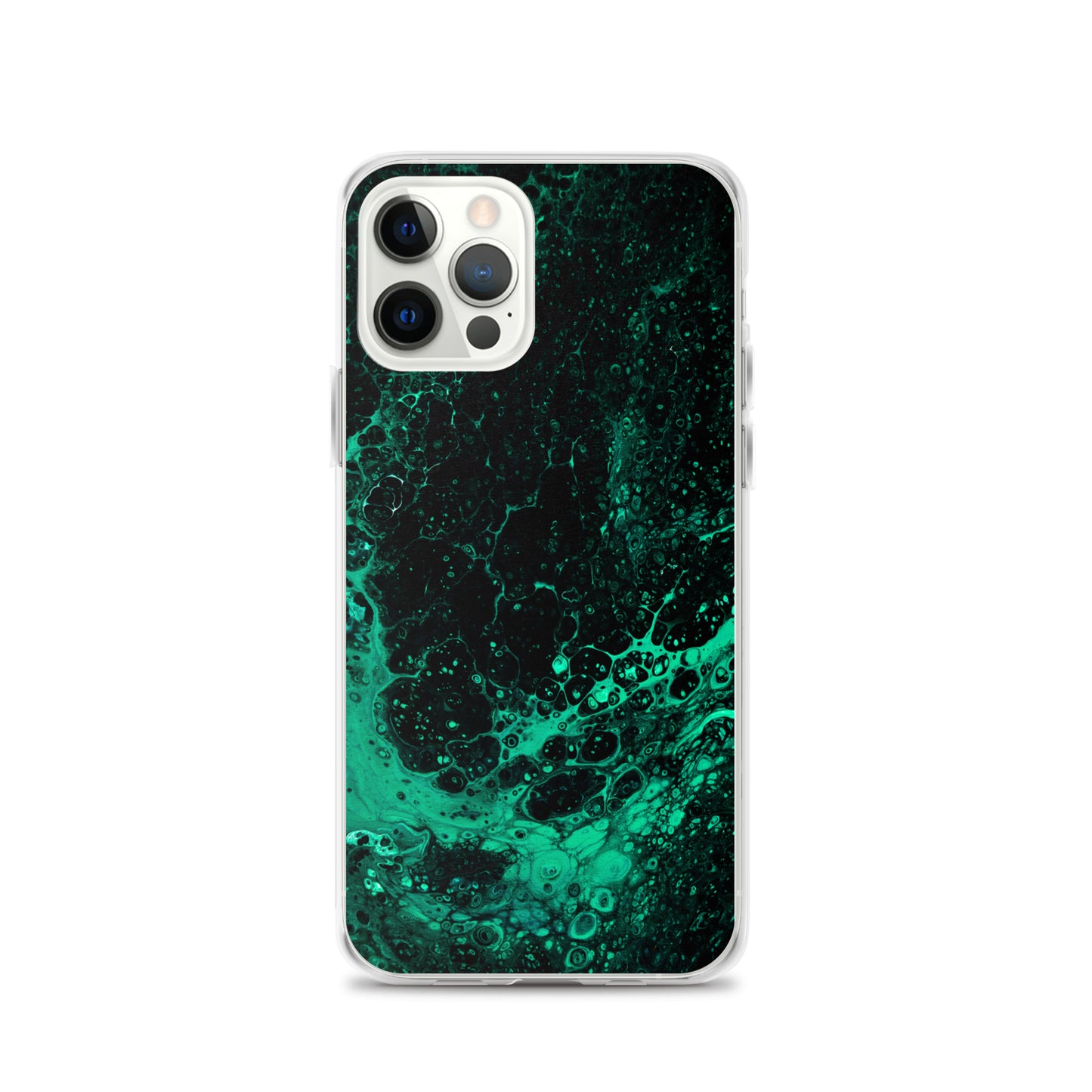 NightOwl Studio Custom Phone Case Compatible with iPhone, Ultra Slim Cover with Heavy Duty Scratch Resistant Shockproof Protection, Green Tide