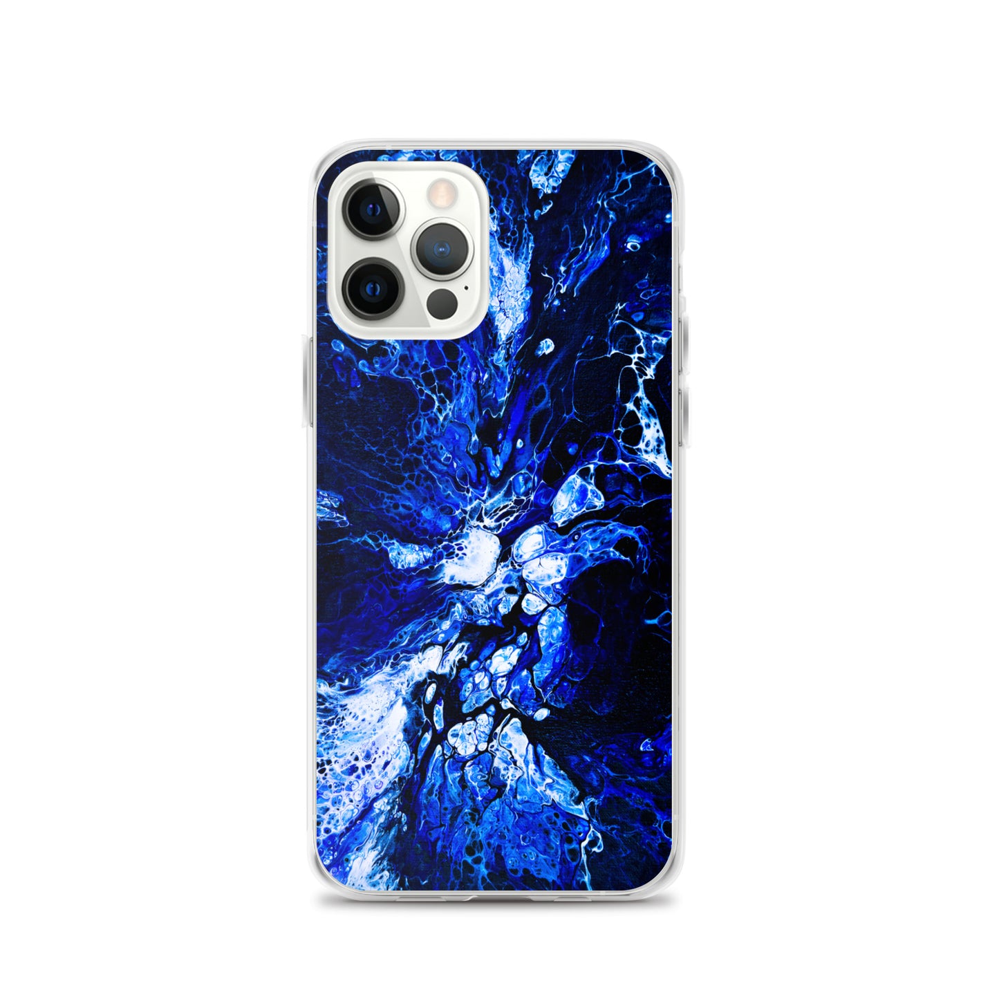 NightOwl Studio Custom Phone Case Compatible with iPhone, Ultra Slim Cover with Heavy Duty Scratch Resistant Shockproof Protection, Blue Burst