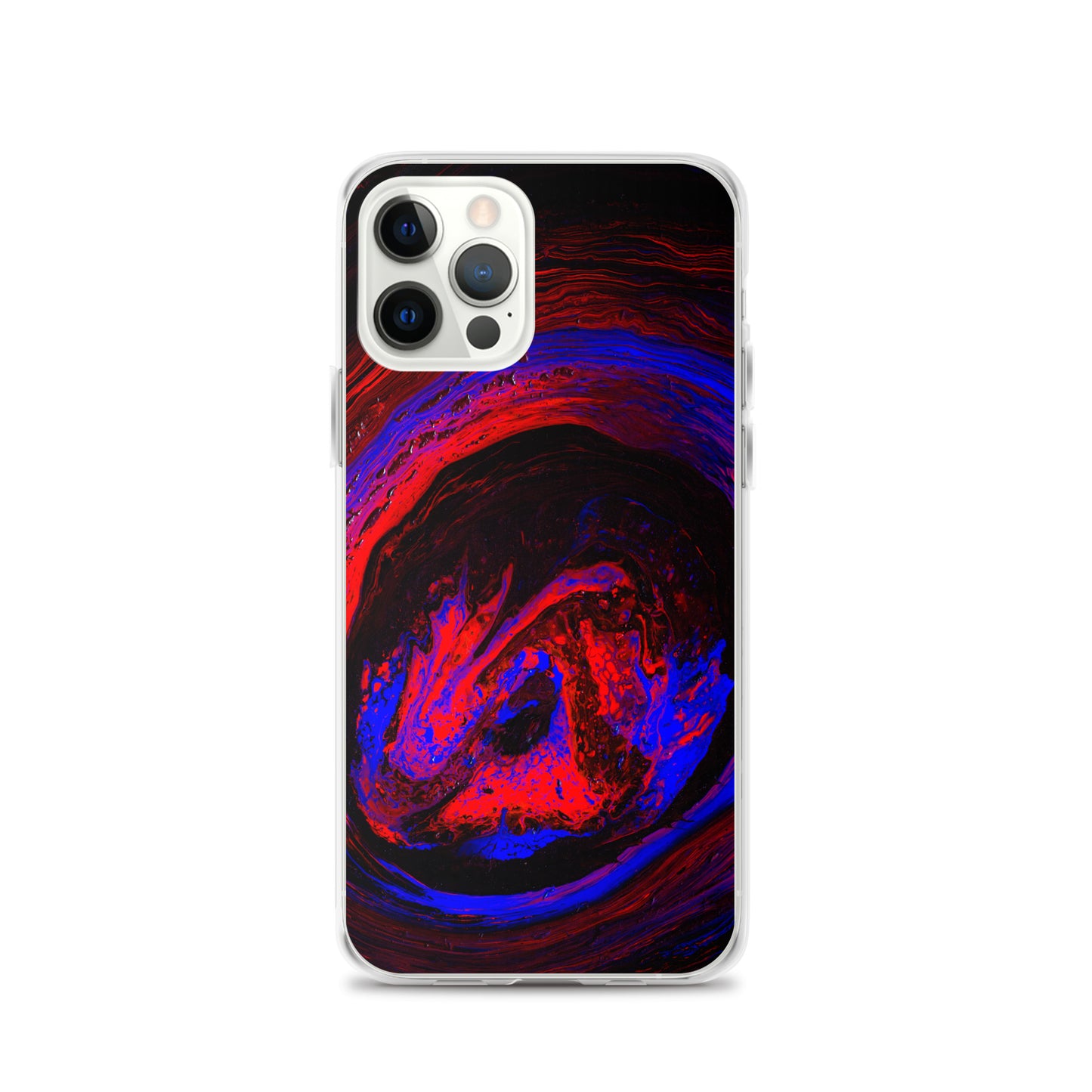 NightOwl Studio Custom Phone Case Compatible with iPhone, Ultra Slim Cover with Heavy Duty Scratch Resistant Shockproof Protection, Red Vortex