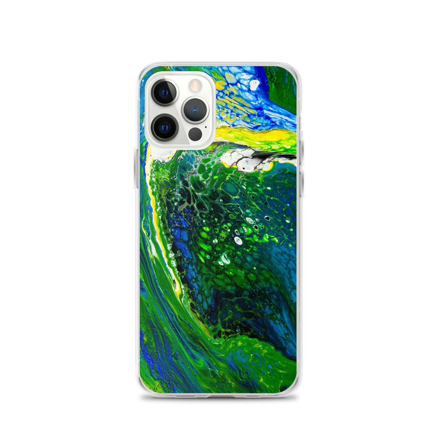 NightOwl Studio Custom Phone Case Compatible with iPhone, Ultra Slim Cover with Heavy Duty Scratch Resistant Shockproof Protection, Green Stream