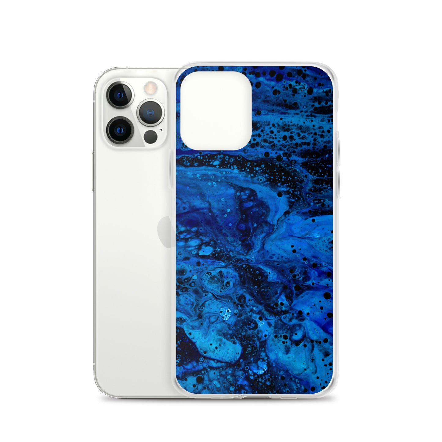 NightOwl Studio Custom Phone Case Compatible with iPhone, Ultra Slim Cover with Heavy Duty Scratch Resistant Shockproof Protection, Blue Abyss