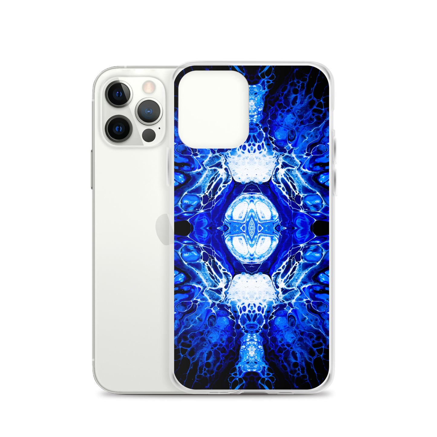 NightOwl Studio Custom Phone Case Compatible with iPhone, Ultra Slim Cover with Heavy Duty Scratch Resistant Shockproof Protection, Blue Nucleus