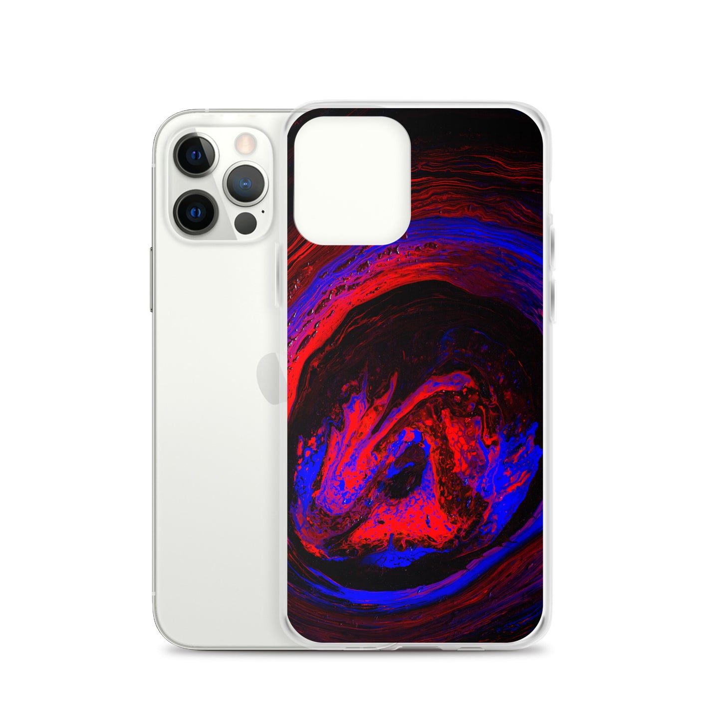 NightOwl Studio Custom Phone Case Compatible with iPhone, Ultra Slim Cover with Heavy Duty Scratch Resistant Shockproof Protection, Red Vortex