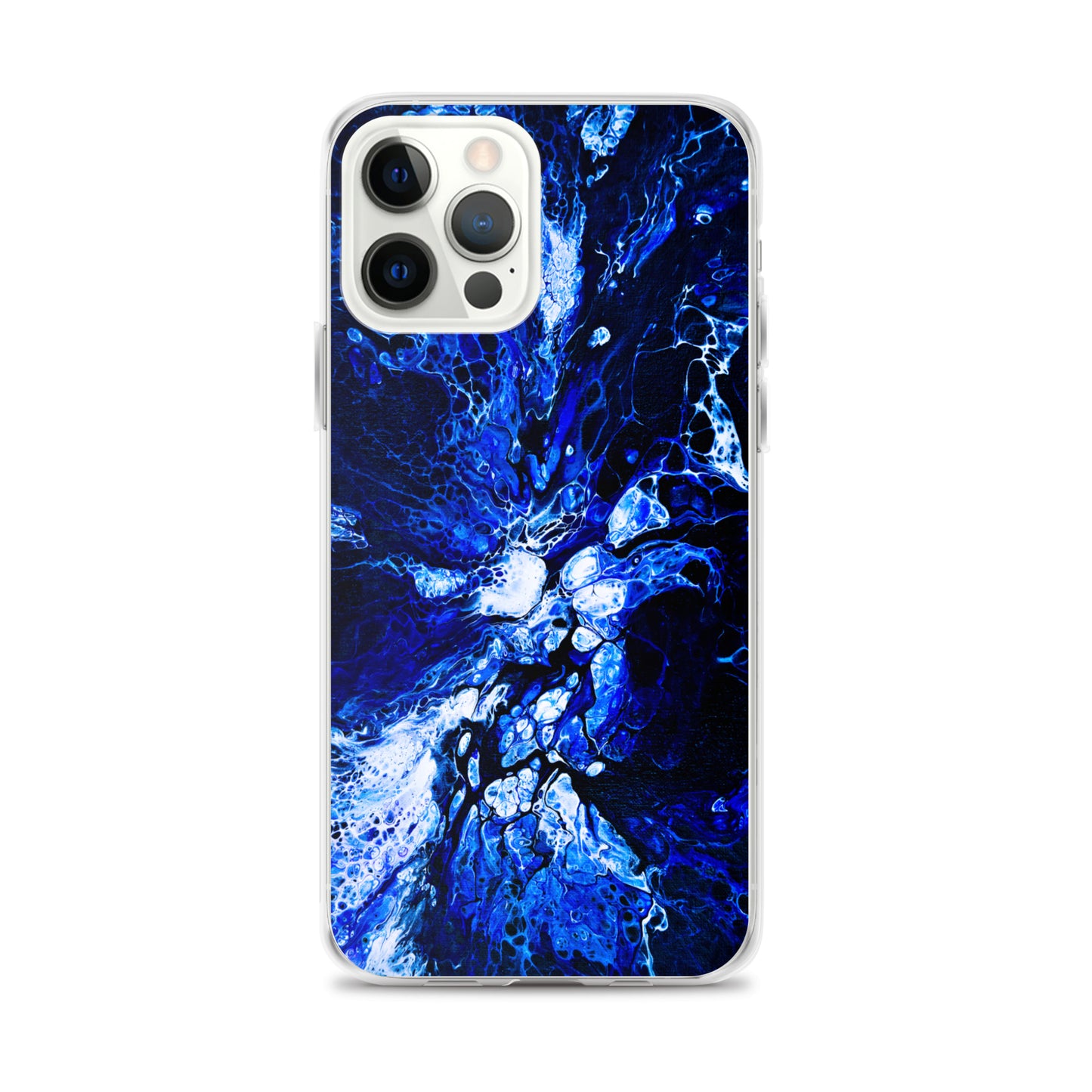 NightOwl Studio Custom Phone Case Compatible with iPhone, Ultra Slim Cover with Heavy Duty Scratch Resistant Shockproof Protection, Blue Burst