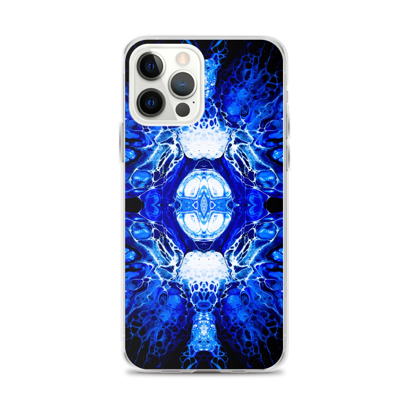 NightOwl Studio Custom Phone Case Compatible with iPhone, Ultra Slim Cover with Heavy Duty Scratch Resistant Shockproof Protection, Blue Nucleus