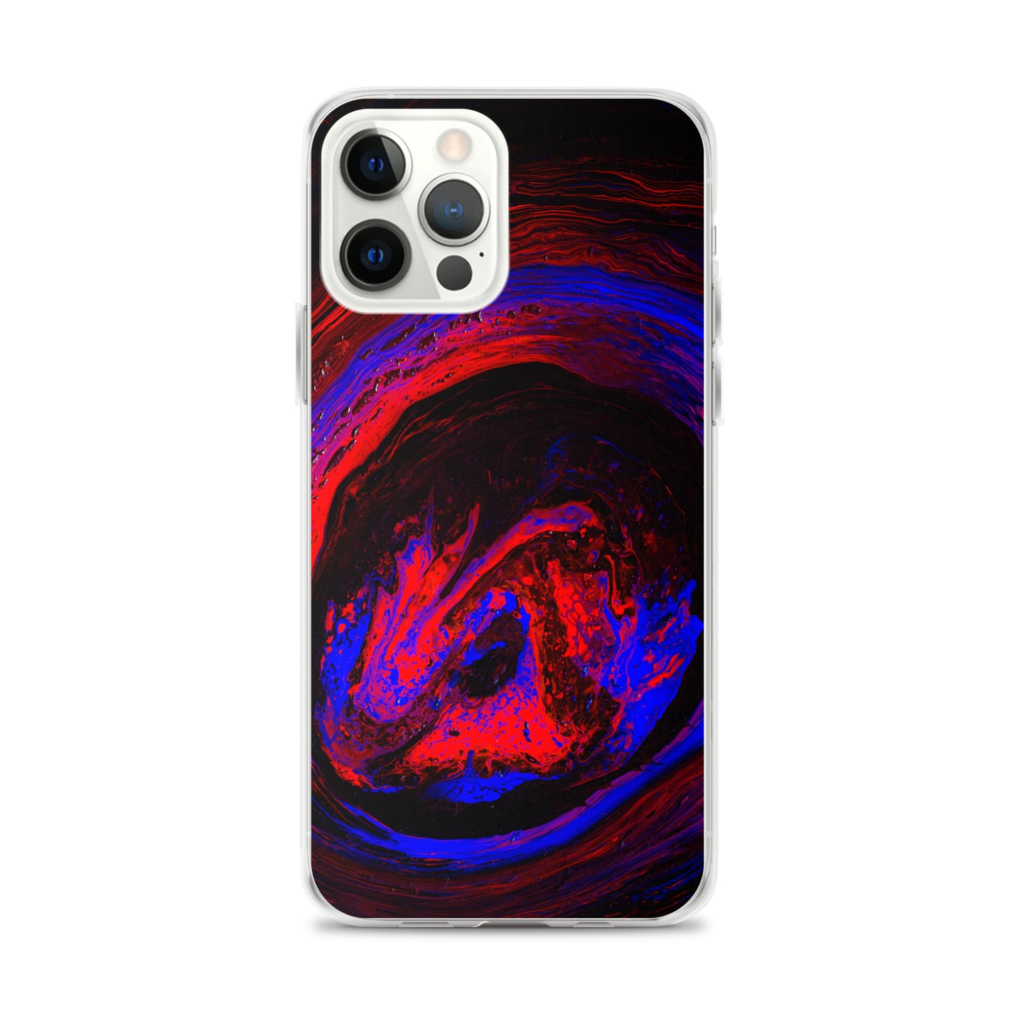 NightOwl Studio Custom Phone Case Compatible with iPhone, Ultra Slim Cover with Heavy Duty Scratch Resistant Shockproof Protection, Red Vortex